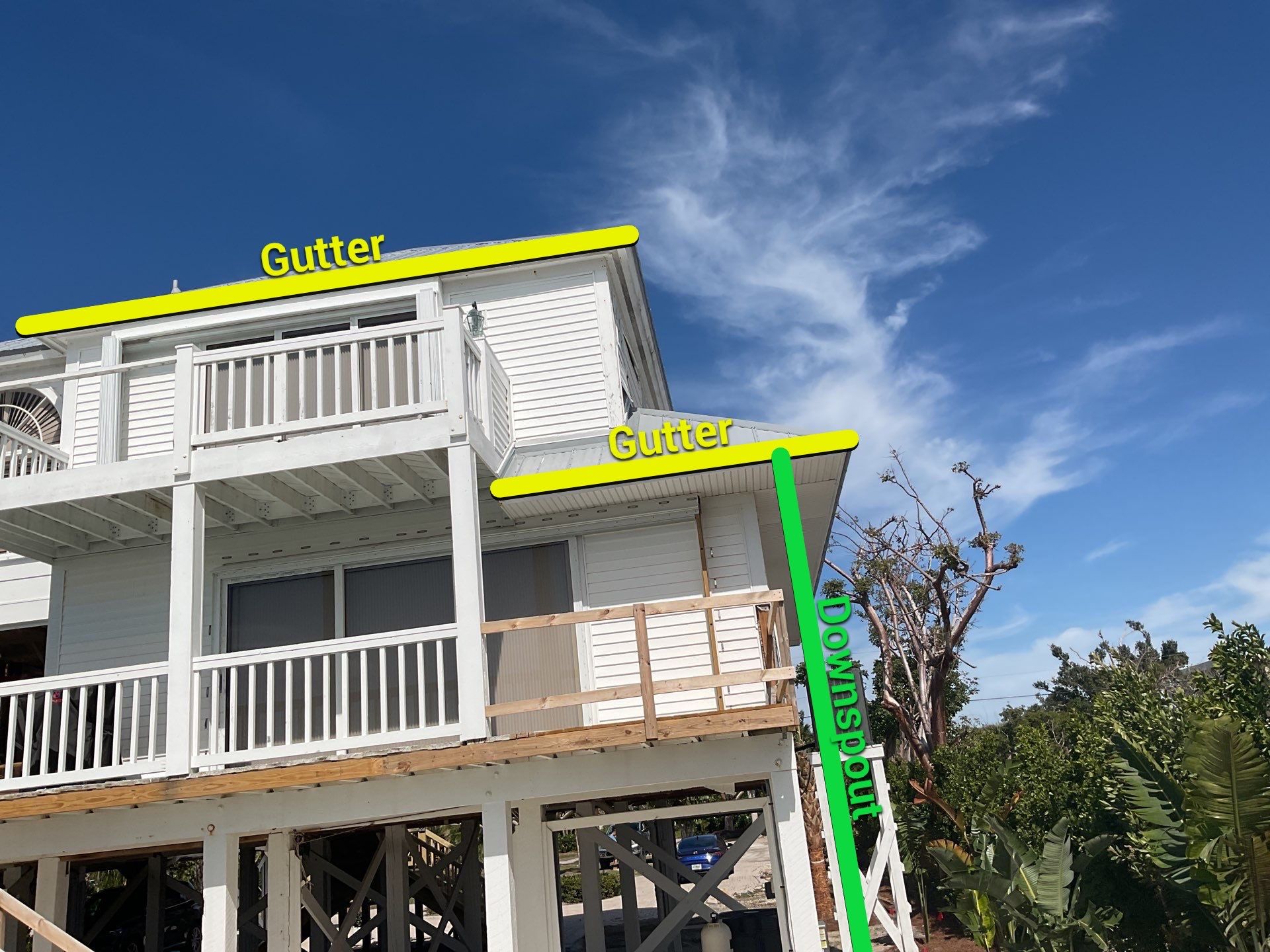 Downspout Installation using Downspout Extension in Sanibel FL by Gutter Professors