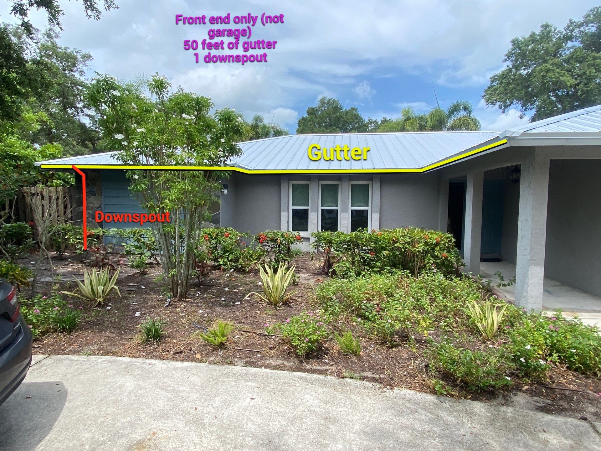 Aluminum Seamless Gutters using White Seamless Gutters in Sarasota FL by Gutter Professors