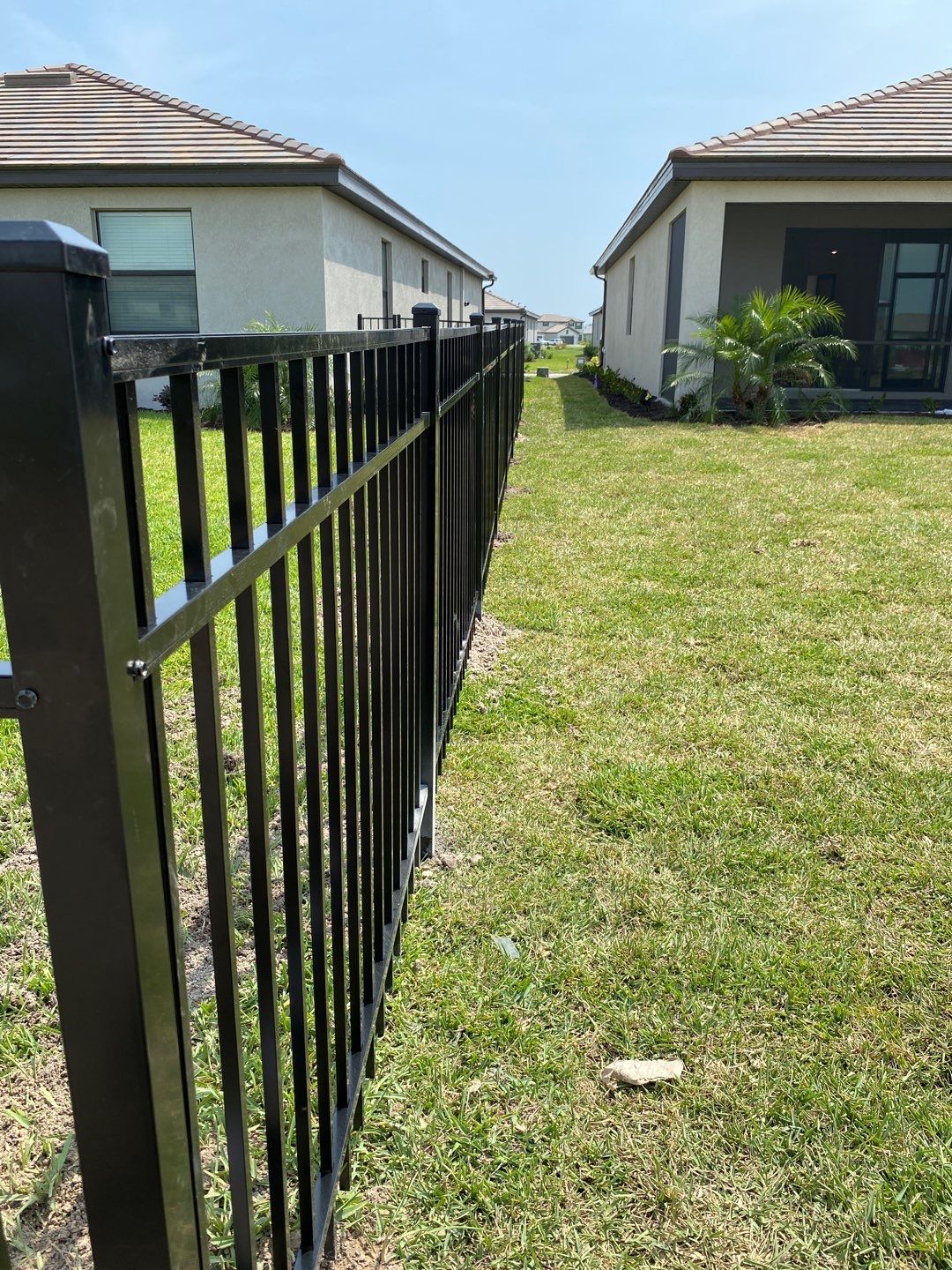 Aluminum Fence Installation using Black 3 Rail Aluminum Fence by Asap fence and gates, LLC