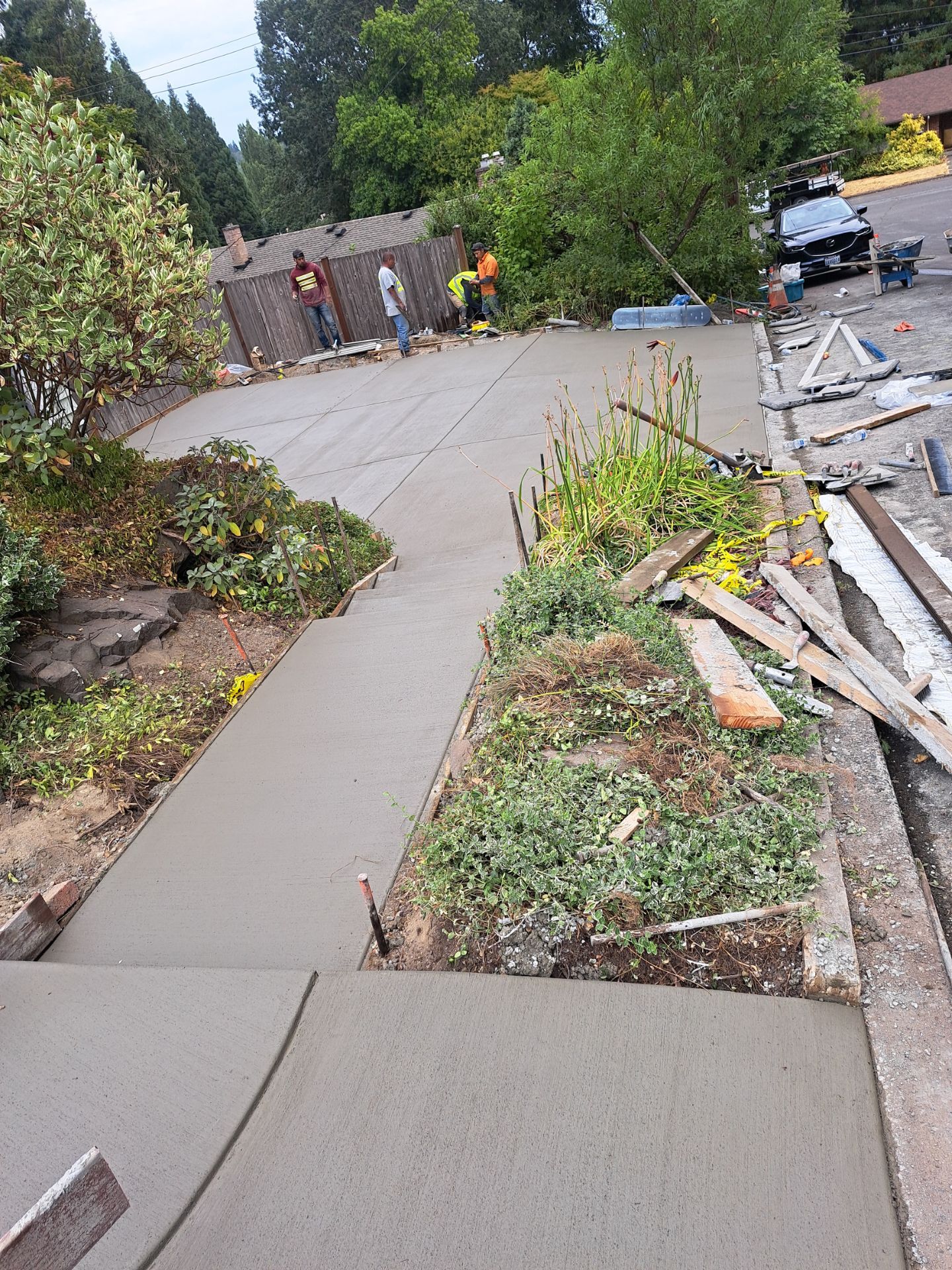 Front Driveway & Stairs Concrete Renovation | Kenmore  by Jireh Asphalt & Concrete Inc 