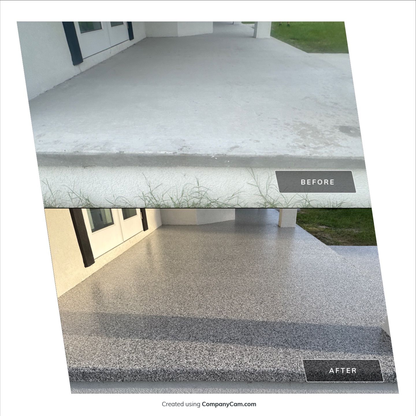Porches Project in Brooker, FL in Slate Stone by Cross Creek Concrete Coatings