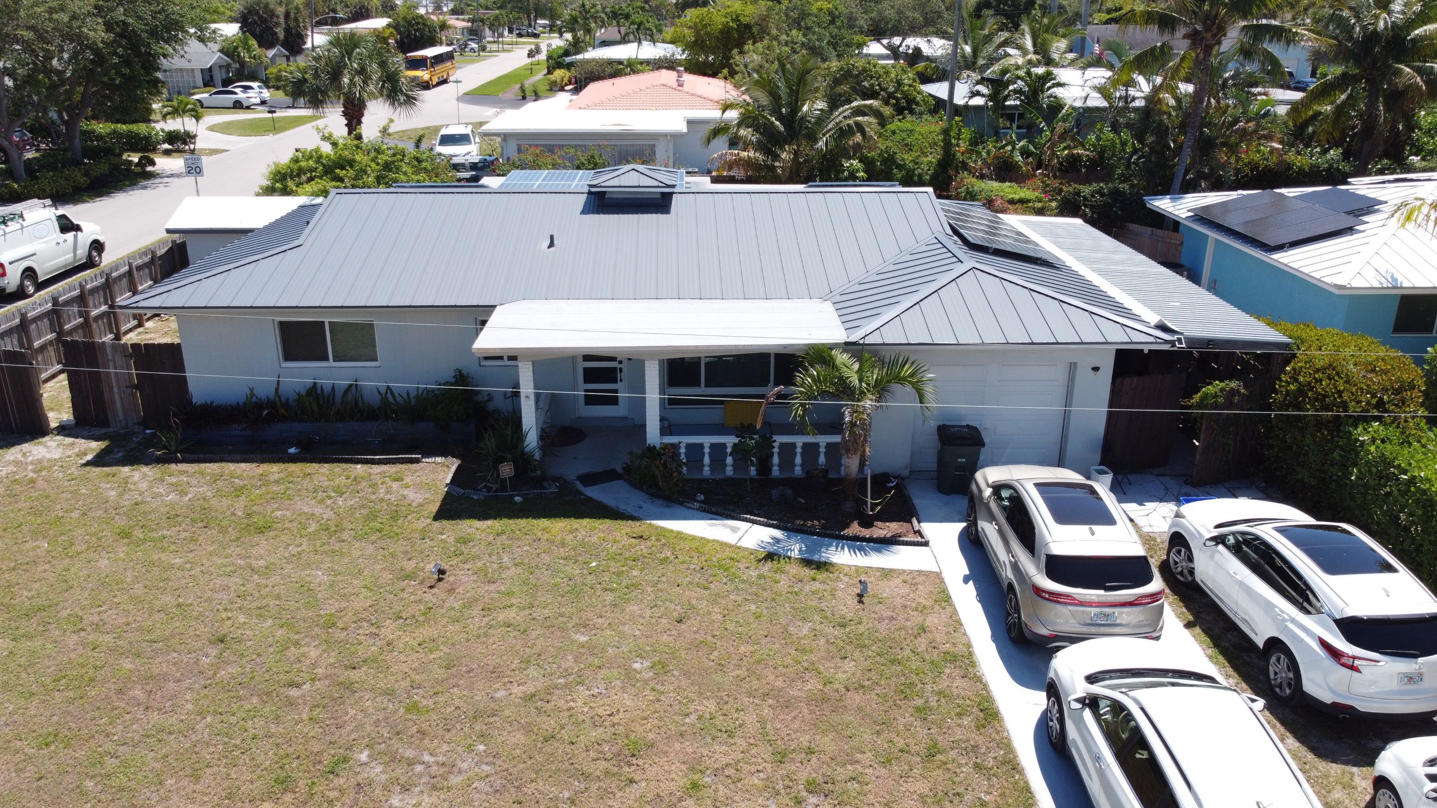 Residential Roofing Installation using 1" Nail strip metal roof by BLUES BROTHERS CONSTRUCTION CORP