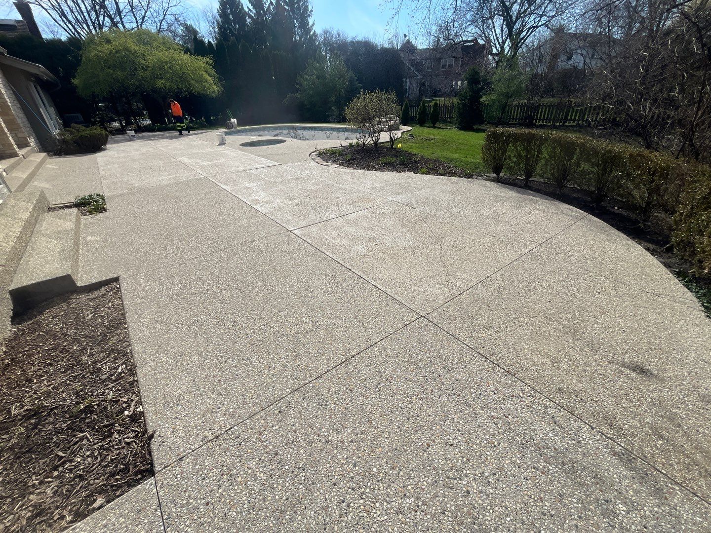 Aggregate Clean and seal using low gloss sealer by Northern Power Washing LLC.