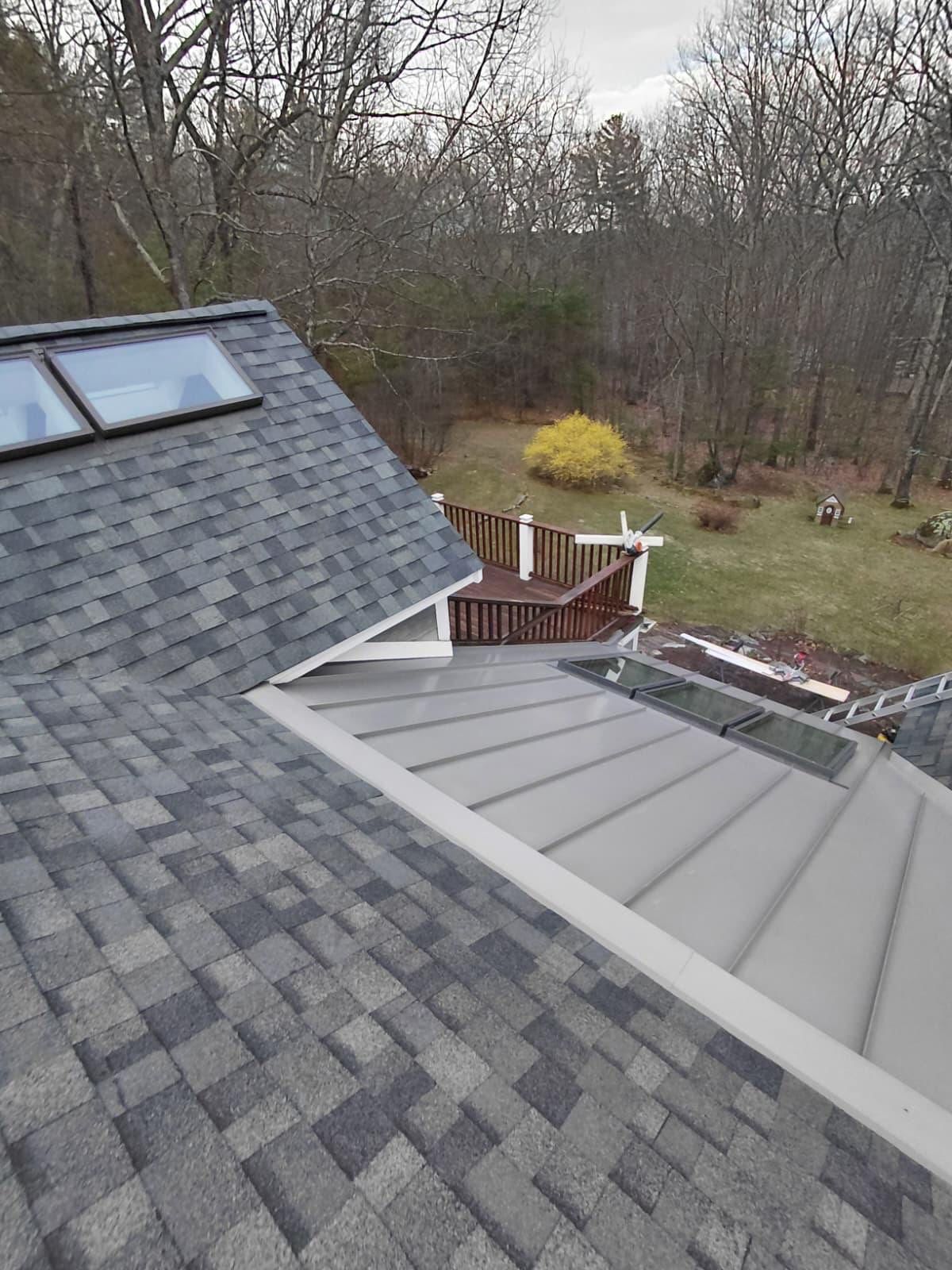 Project: Full Roof Replacement — Asphalt Shingle + Standing Seam Metal by Mighty Dog Roofing of Greater Middlesex County