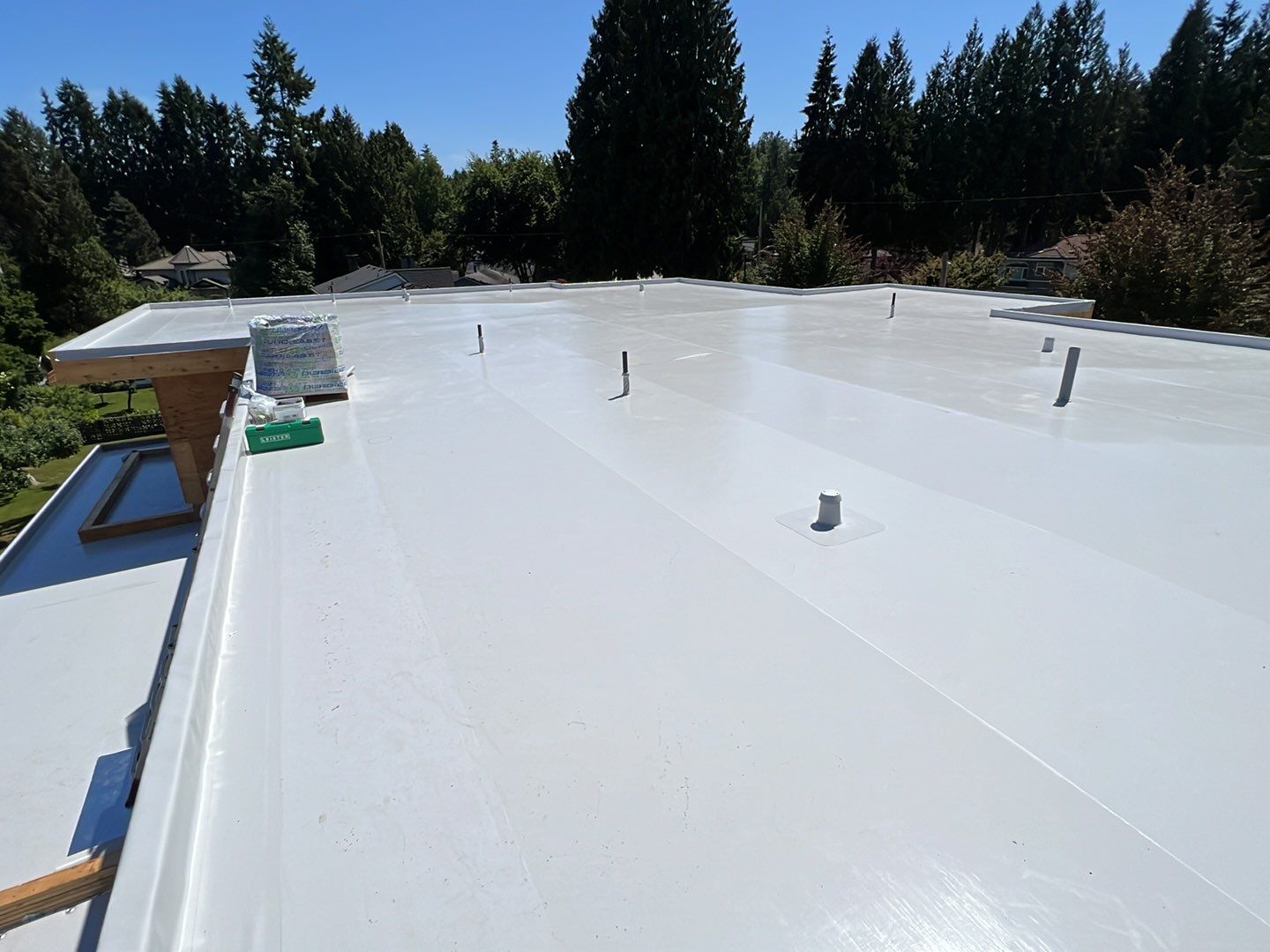 Residential Roofing Installation using Durolast roofing membrane by Top Notch Roofing Inc