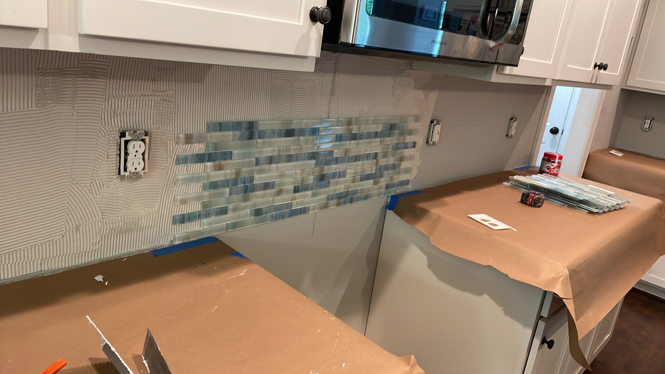 Updated Backsplash by Footprints Floors of Coastal Carolina