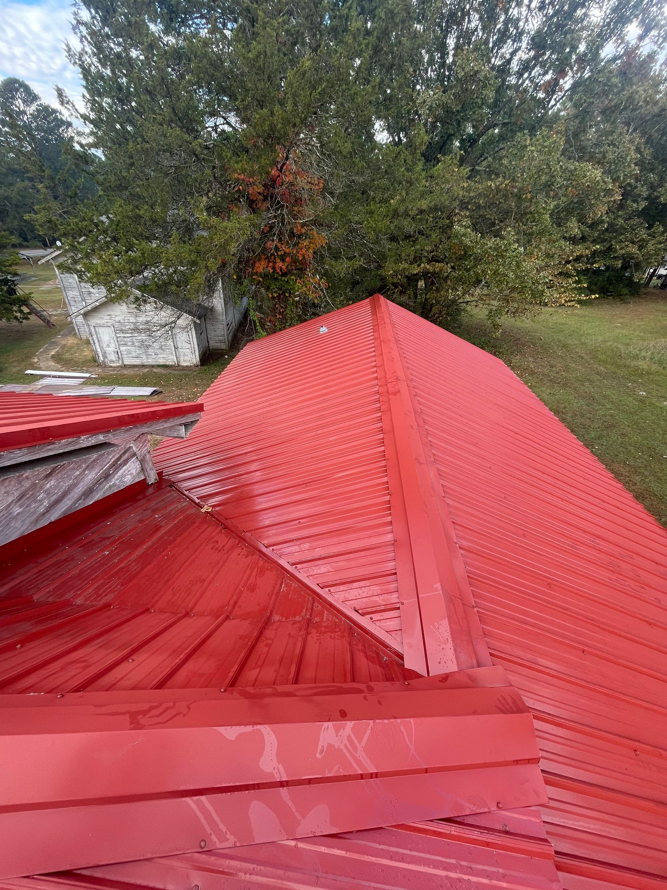 Residential Metal Roof Replacement using Reed's Metals: 26 GA. Colored Residential Metal Panels (Barn Red) by Hostetler Roofing