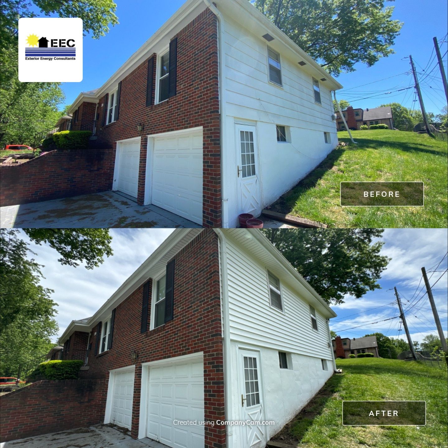 Siding Installation using White Market Square by EEC Windows, Siding & Roofing