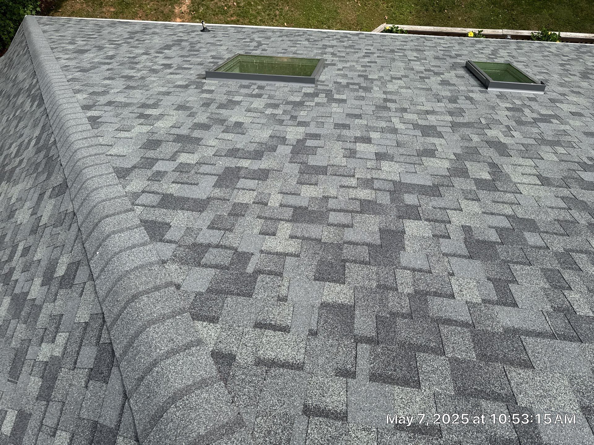Residential Roof Replacement with Owens Corning Duration Architectural Shingles and 5 Velux Skylights in Charlotte, North Carolina by Merritt Roofing LLC