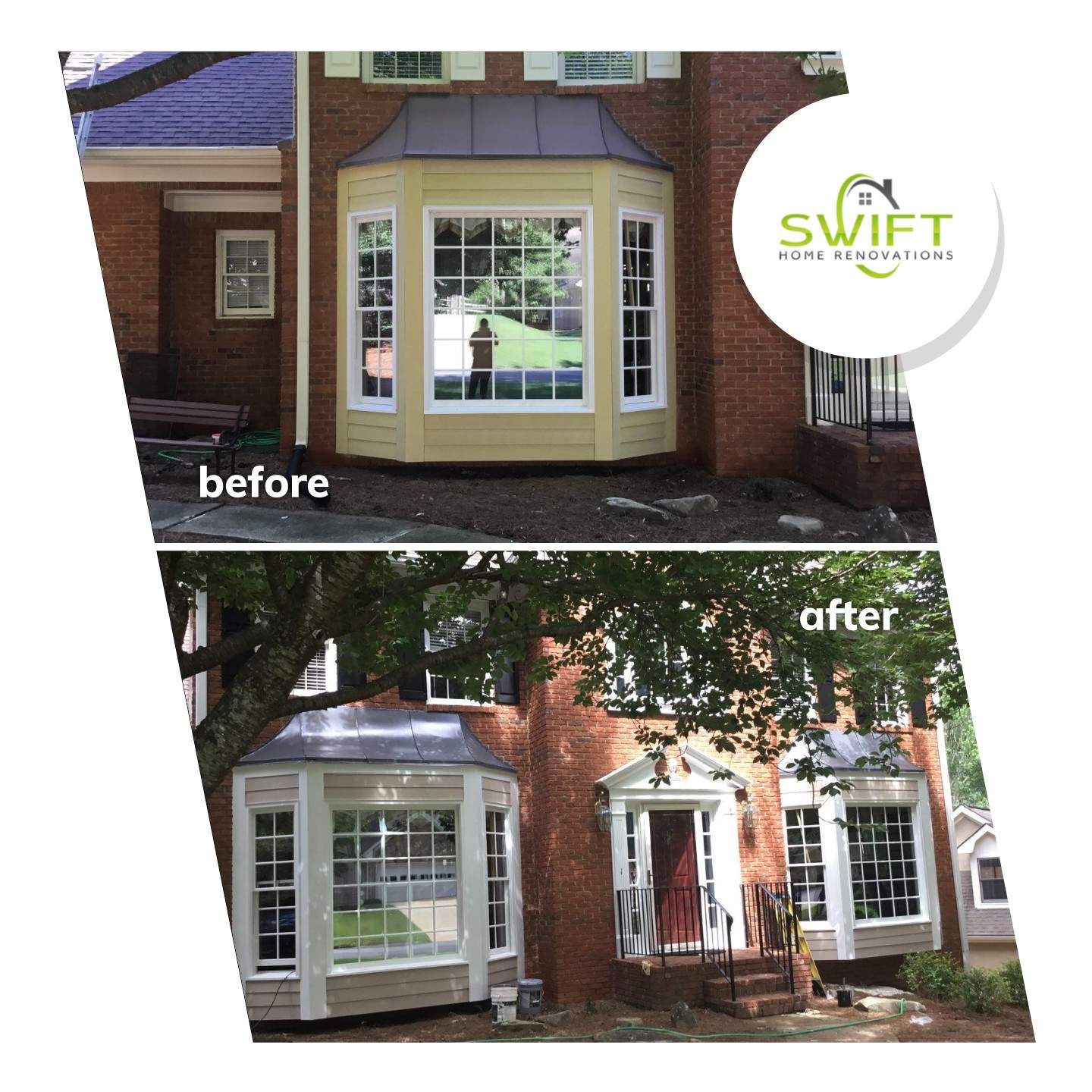 Exterior Painting and Bay Window Upgrades in Alpharetta by Swift Home Renovations
