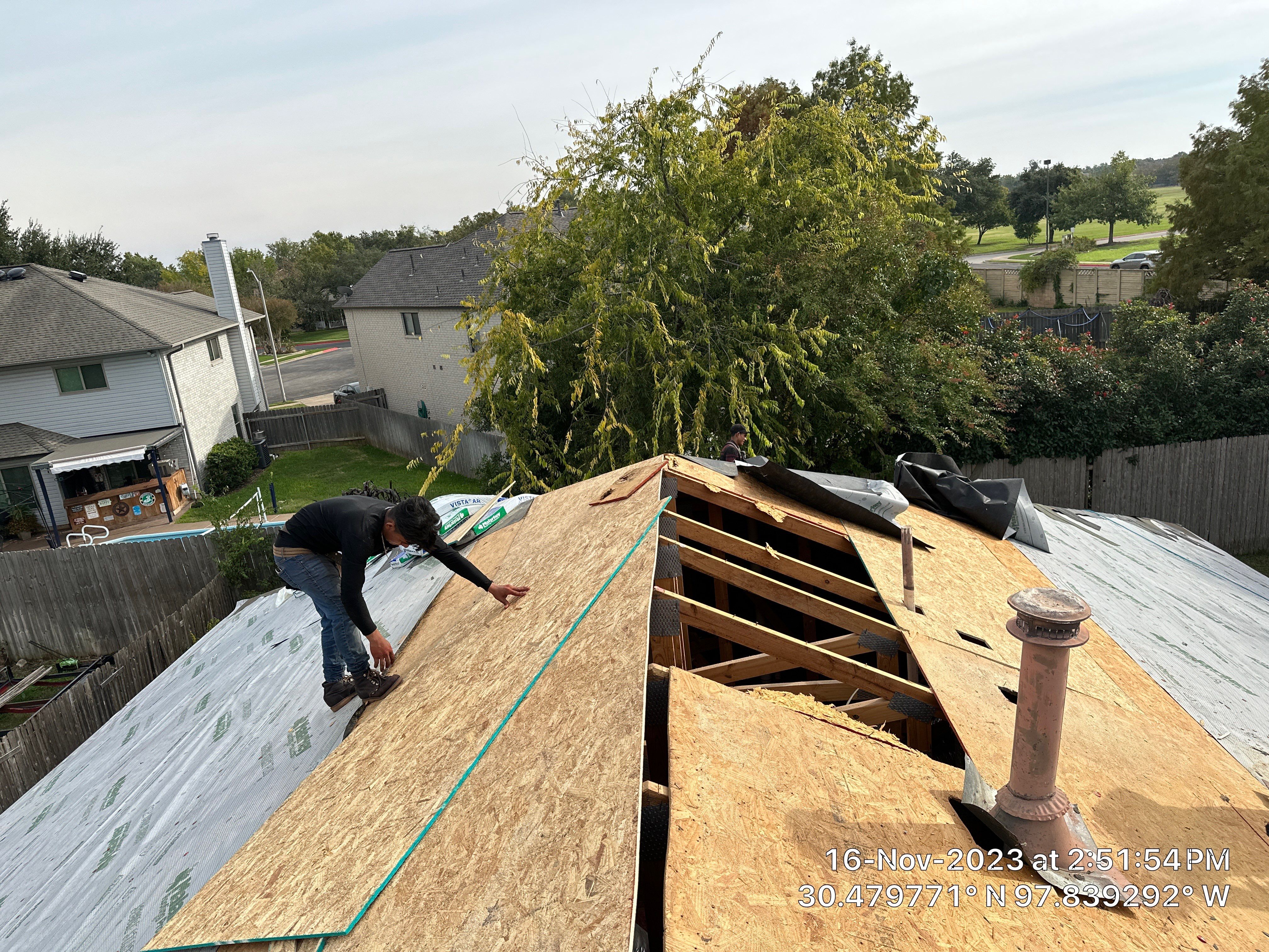 Residential Roof Replacement and Fence Restoration in Cedar Park by Caliber Restoration LLC