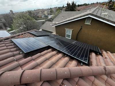 Completed Solar Panel Bird Proofing Project in Fontana Ca
