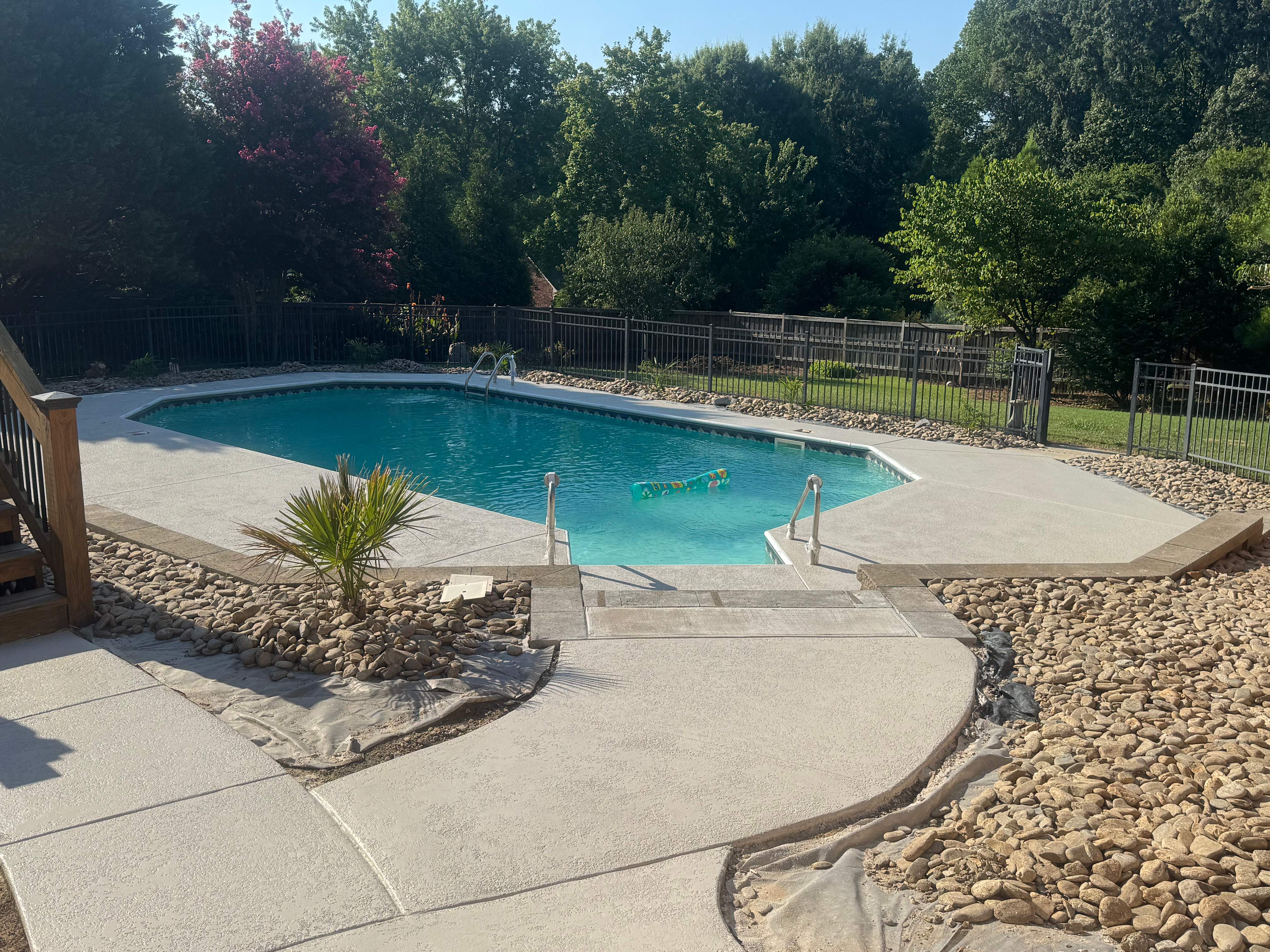 Pool Deck Overlay in Knockdown Finish by Endure Concrete Coatings