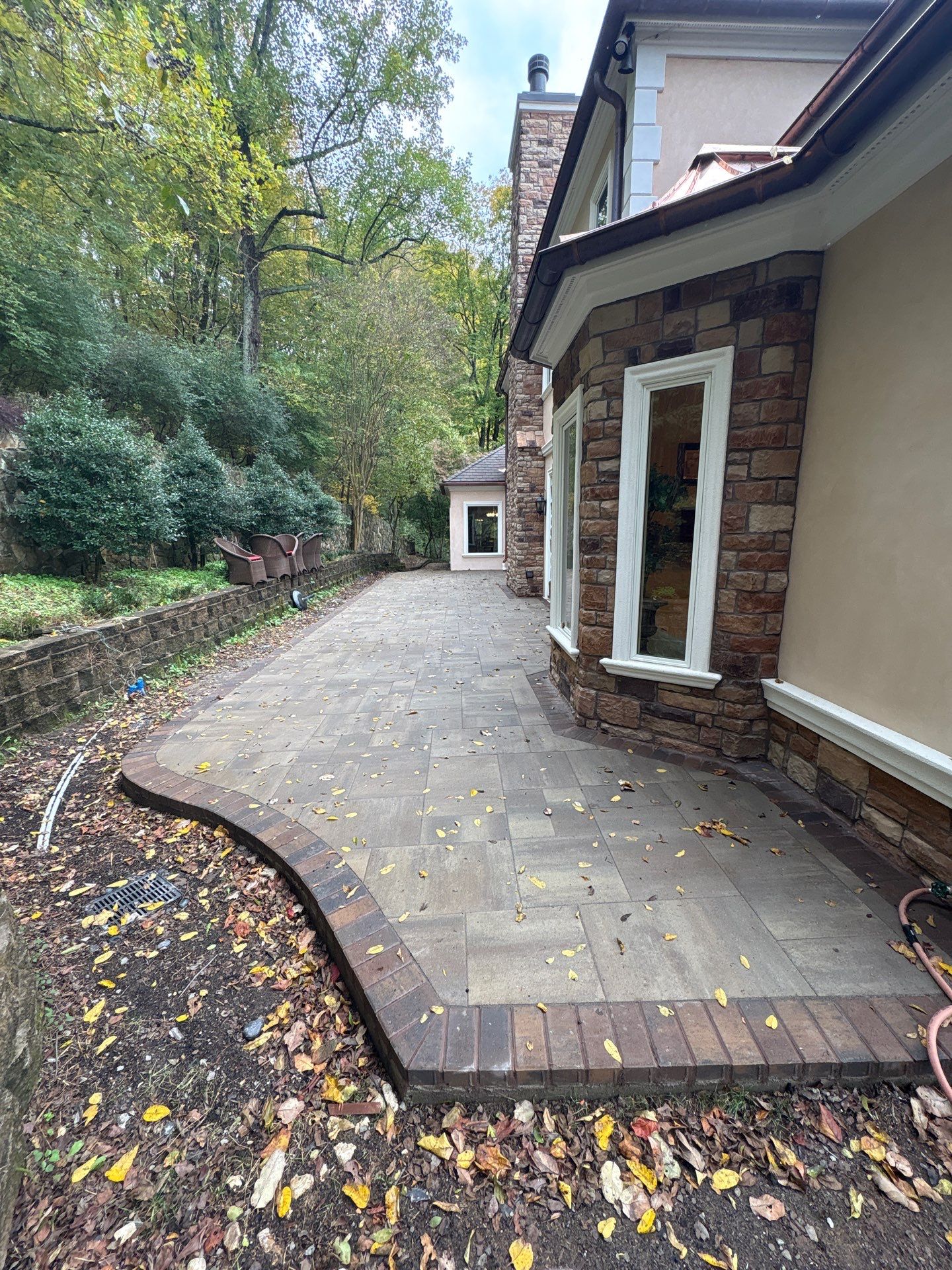 Franklin Exterior Remodel Featuring Custom Stucco and Stone Hardscaping by U.S. Exterior Solutions