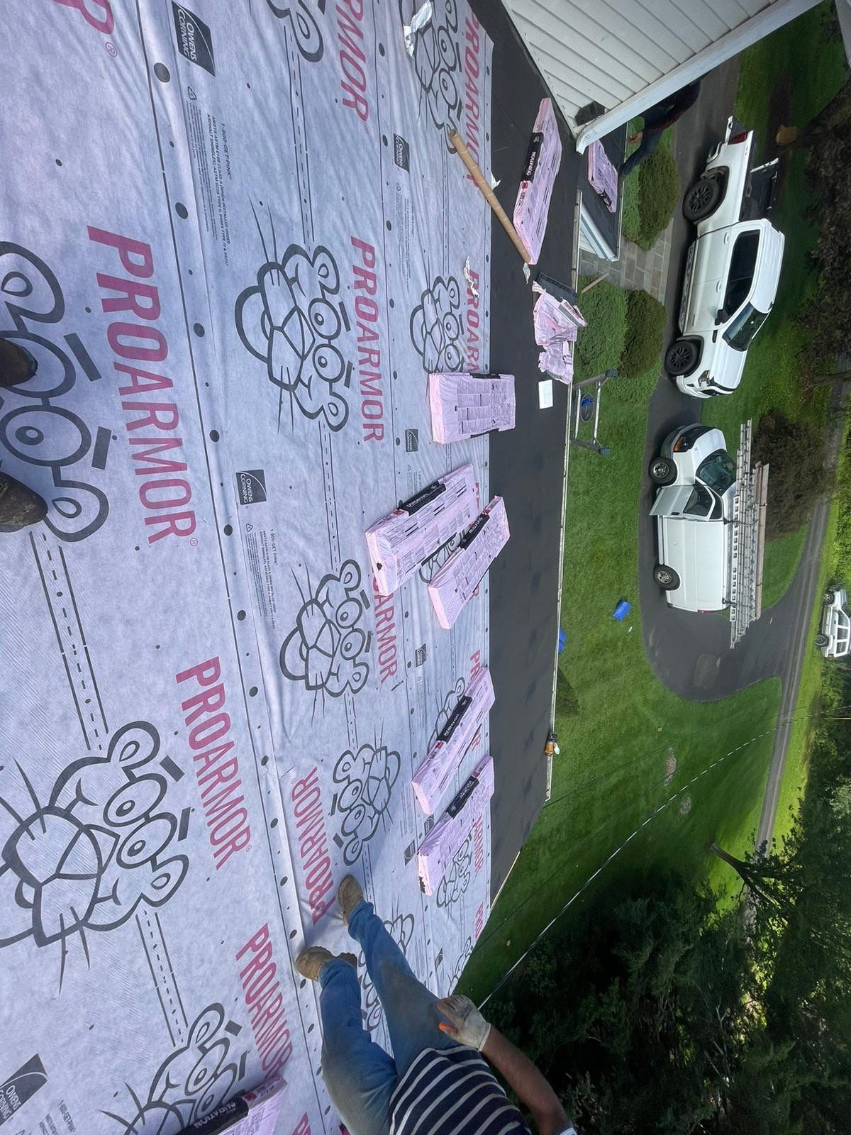 Residential Roofing Installation using Owens Corning TruDefinition Duration AR - Onyx Black & New Siding Using Mainstreet Charcoal Gray by A Plus Exterior