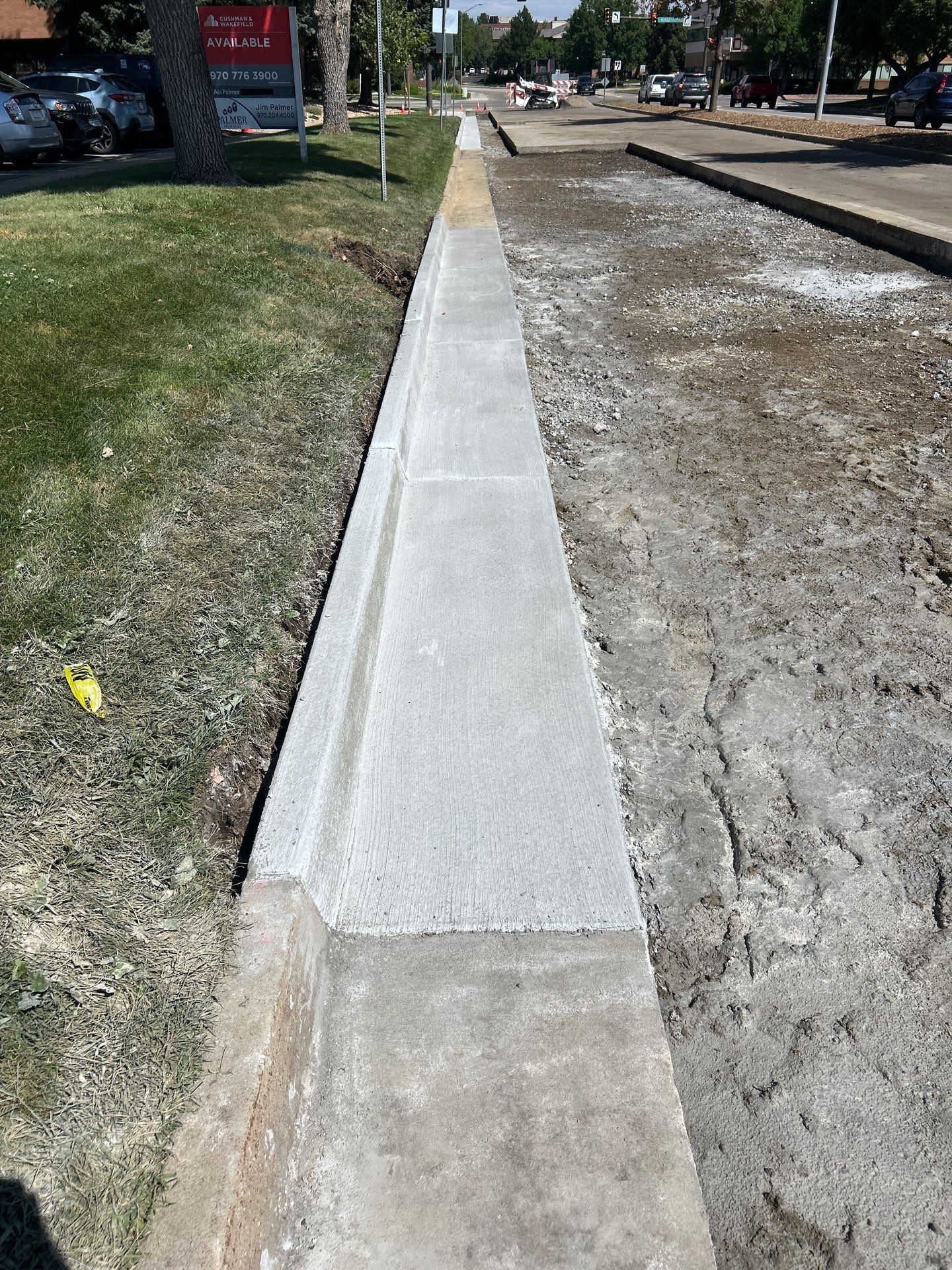 Right of Way work on JFK Blvd in Fort Collins by  Center Line Concrete