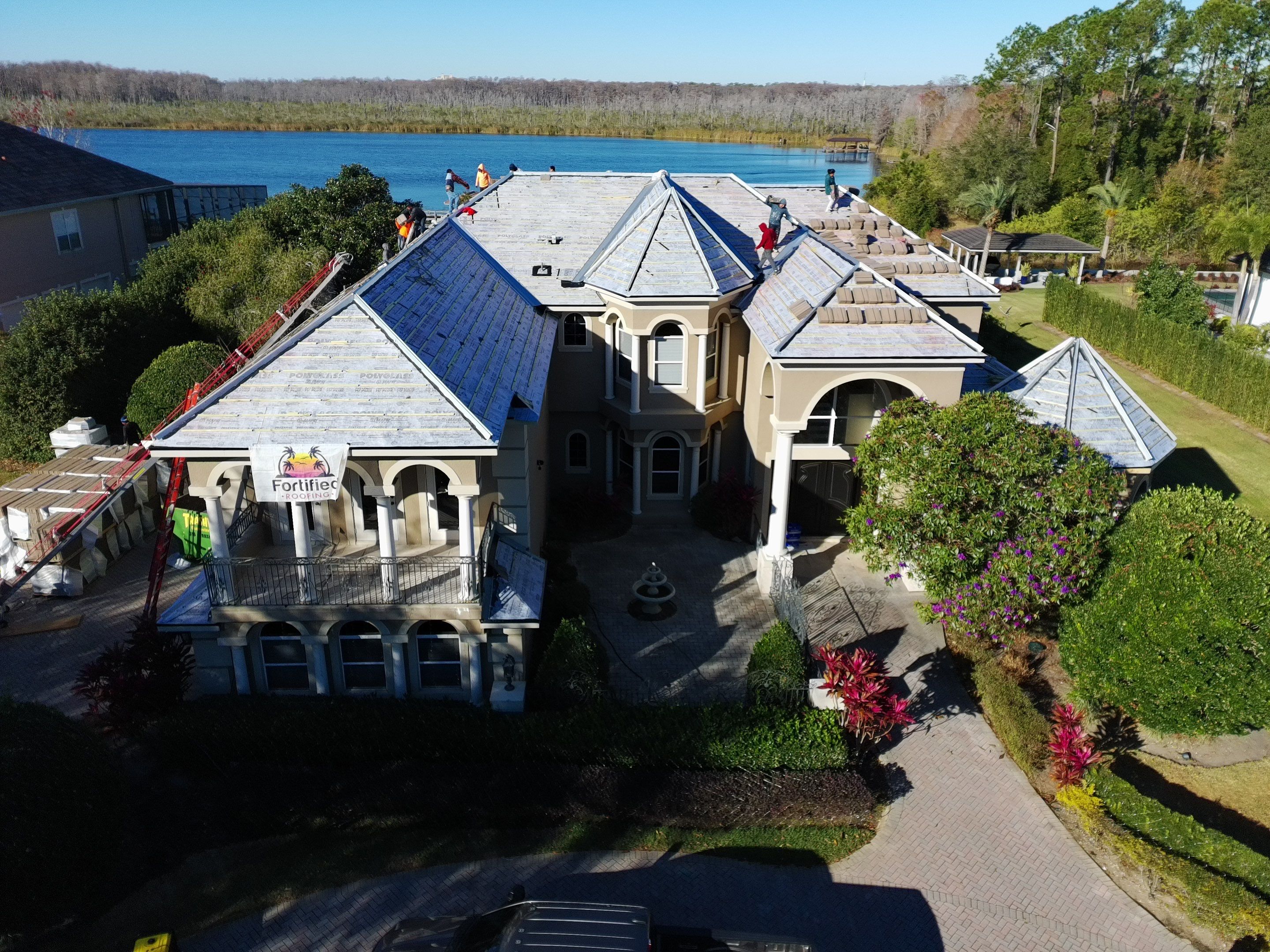 Mediterranean Tile Roof Replacement and Leak Remediation in Orlando by Fortified Roofing Solutions Corp.