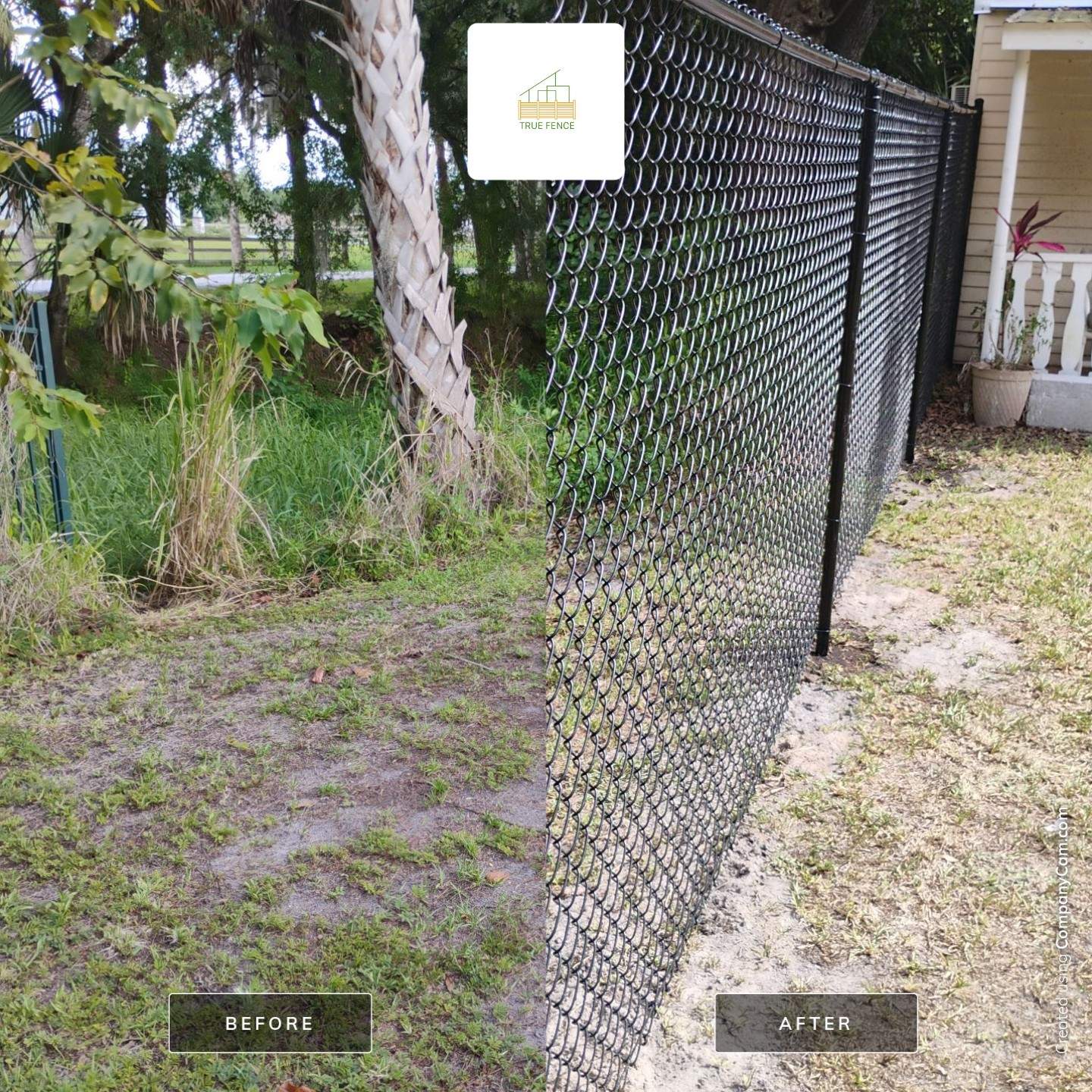 Black Vinyl Chain Link Fence Installation in Arcadia Florida by True Fence LLC