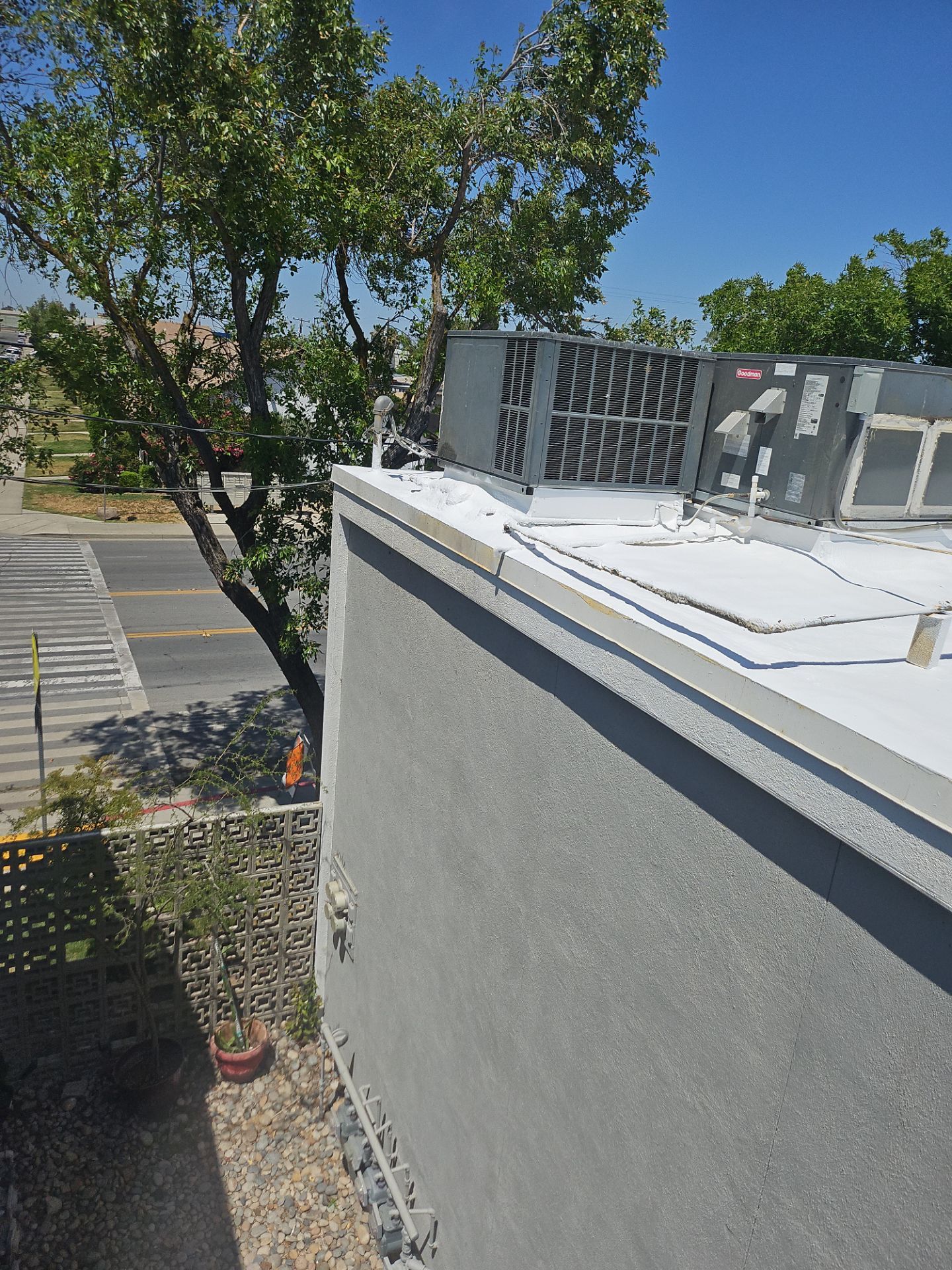 Foam Refurbish using General Coatings acrylic coatings and spray foam by Straight Edge Roofing Inc