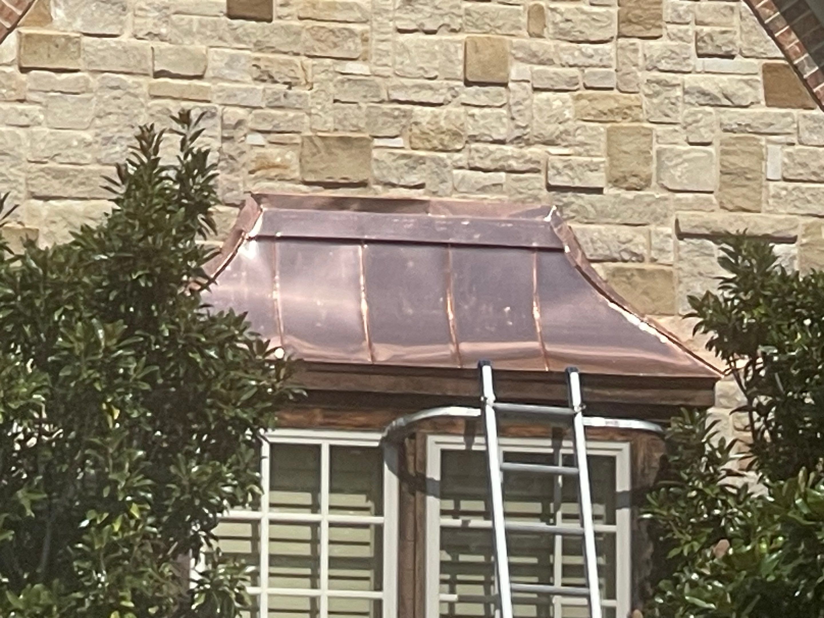 Southlake Texas Estate - Roof, Copper Awning and Gutter Project by First United Roofing & Construction