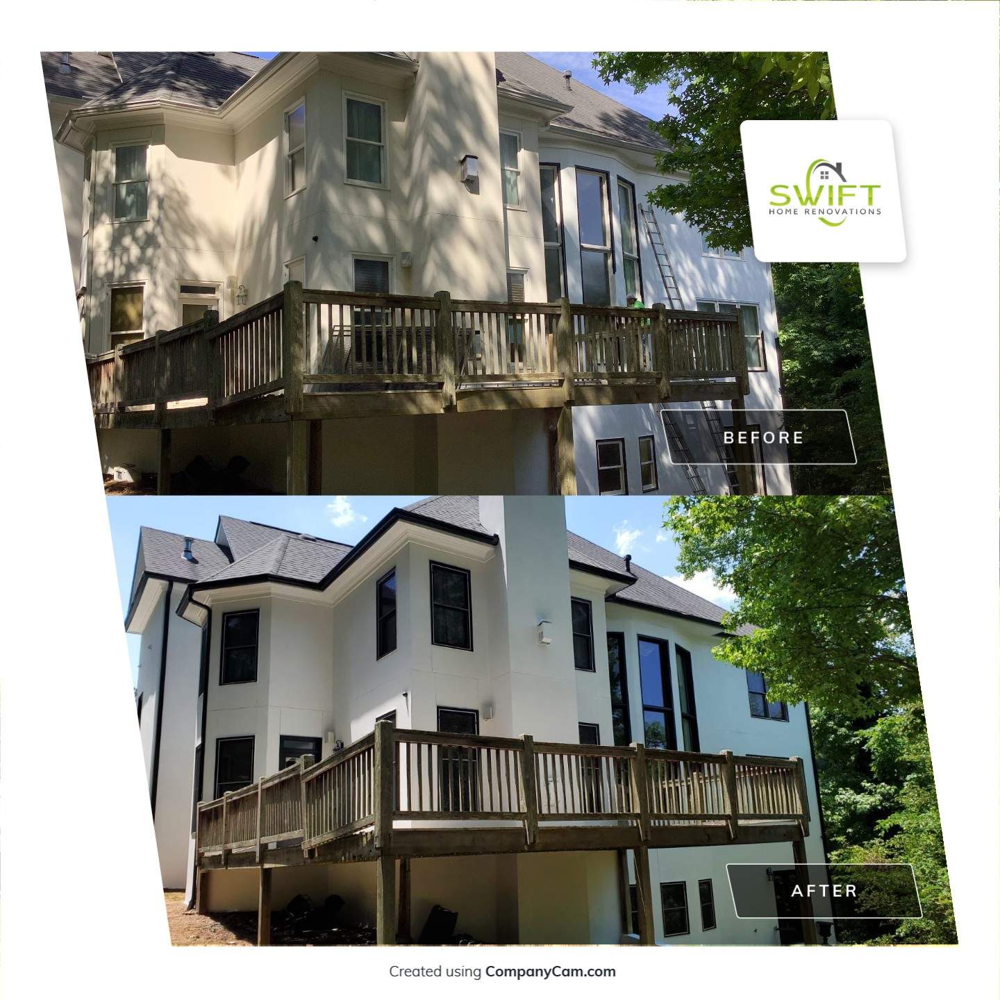 Full Exterior Stucco Painting and Trim Update in Atlanta by Swift Home Renovations