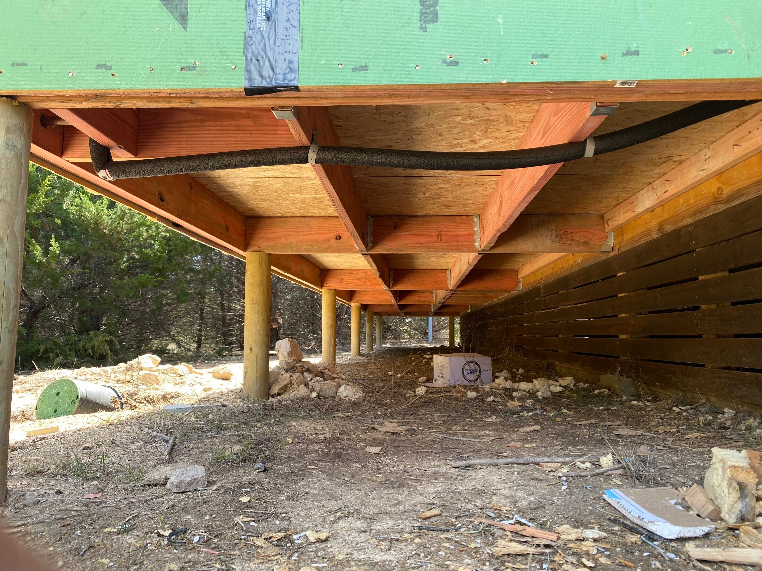 Spray Foam on this tiny house addition  by Apex Insulation Solutions