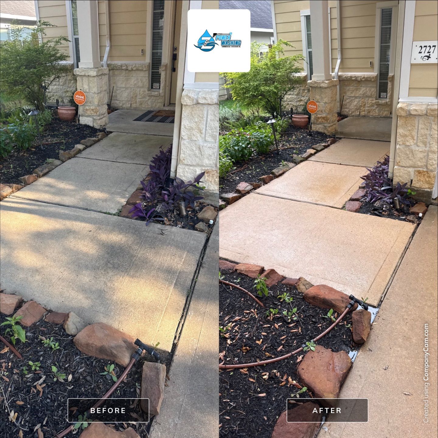 Complete Exterior House Wash and Concrete Cleaning in Fresno by Zeal Power Washing
