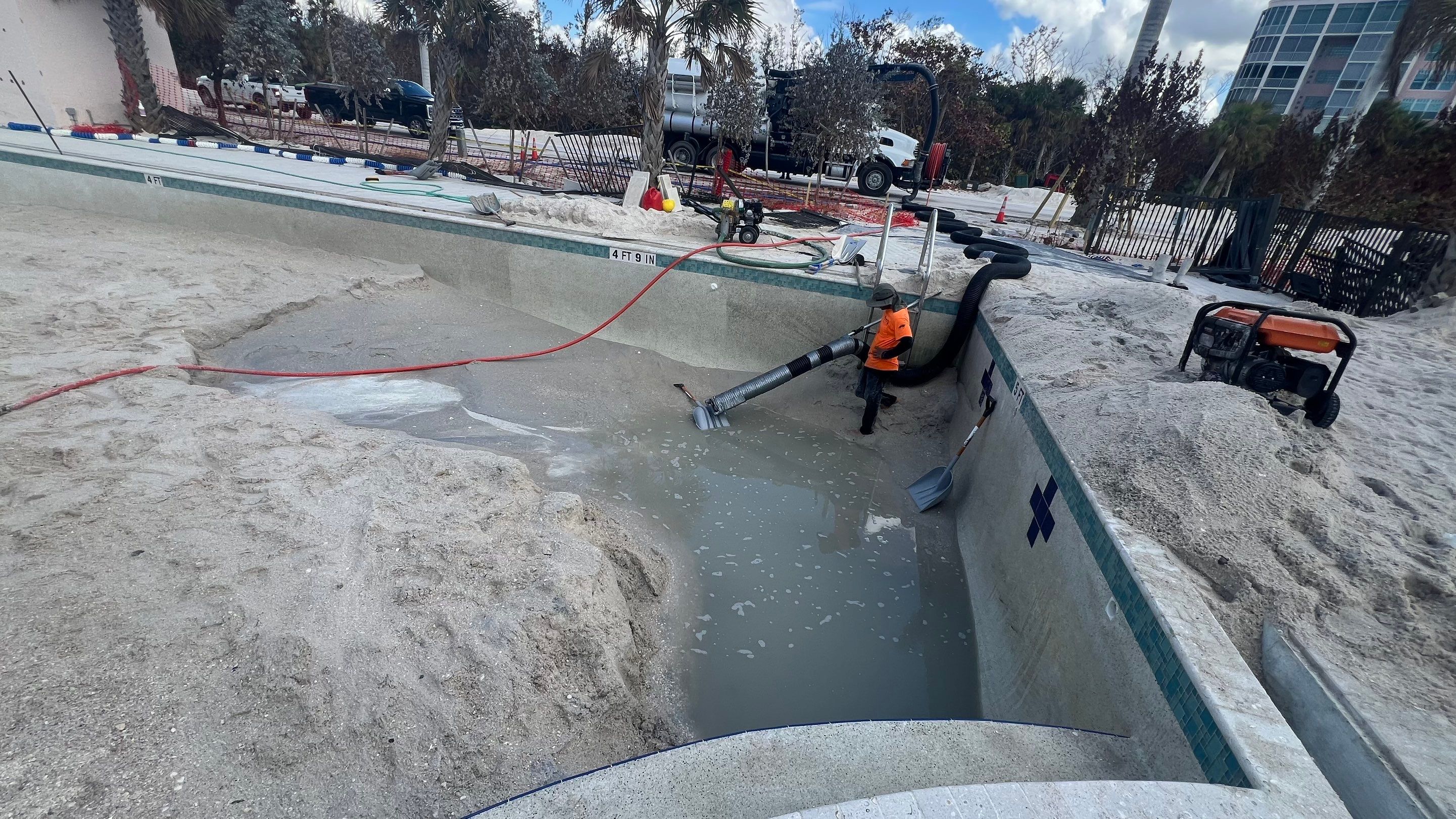 Beachside Community Club Pool Cleanout by Don Mar, Inc. Storm Water Solutions