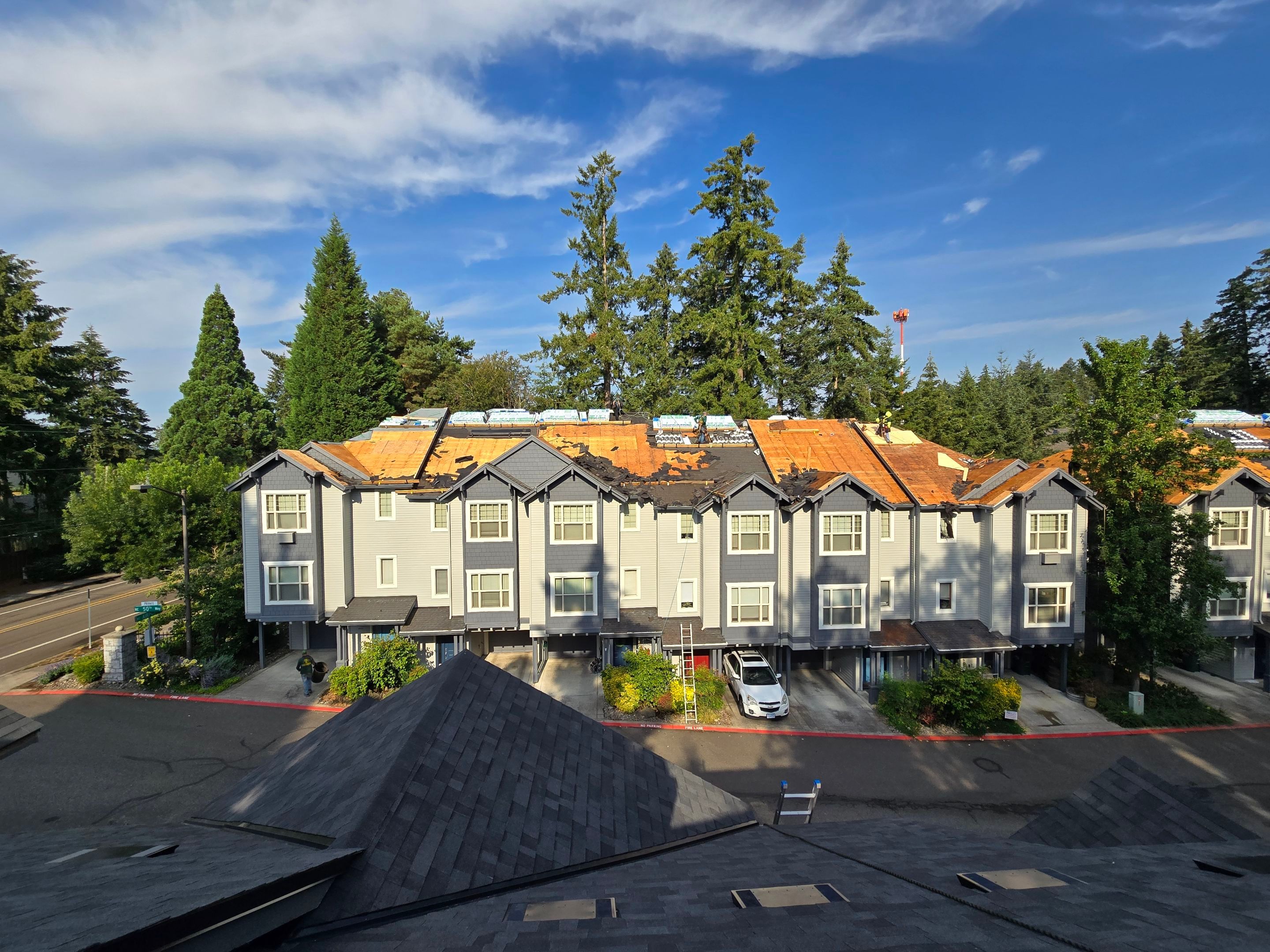 Dawson Station Reroof and Gutters by Hawthorne General Construction
