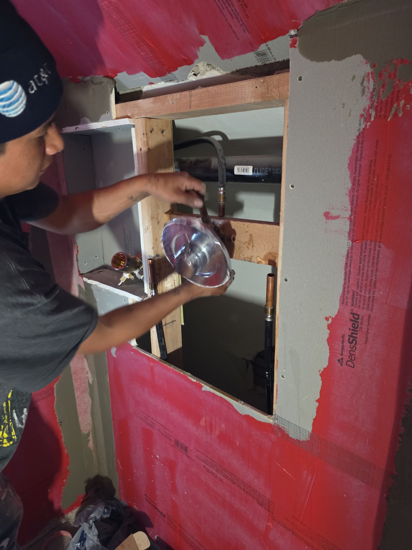 Shower Remodel & Ceiling Restoration – Correcting Water Damage and Rebuilding Right by Johnny Five Construction 