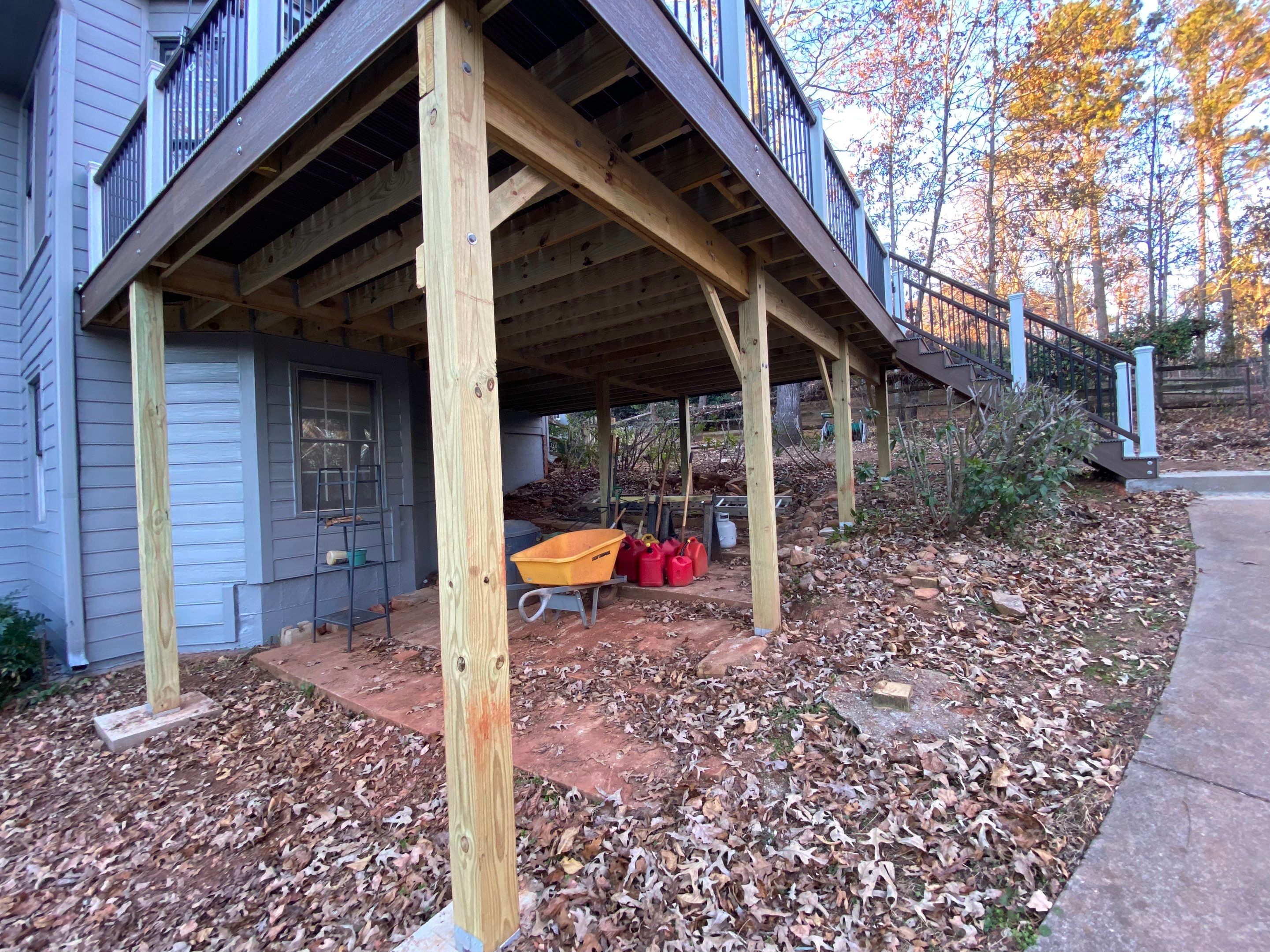 Elevated Deck Replacement and Composite Stair Installation in Suwanee by Swift Home Renovations