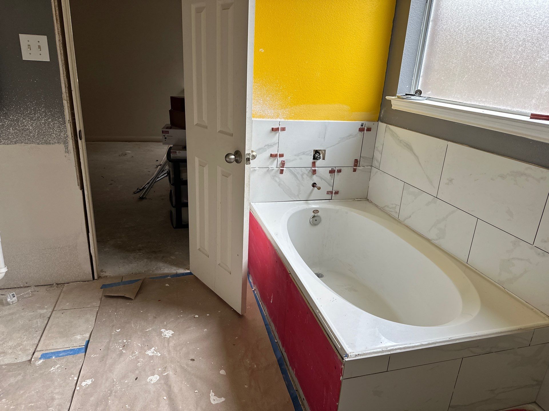 Bathroom Remodel using Water mitigation equipment by L&T General Contractors and Restoration INC