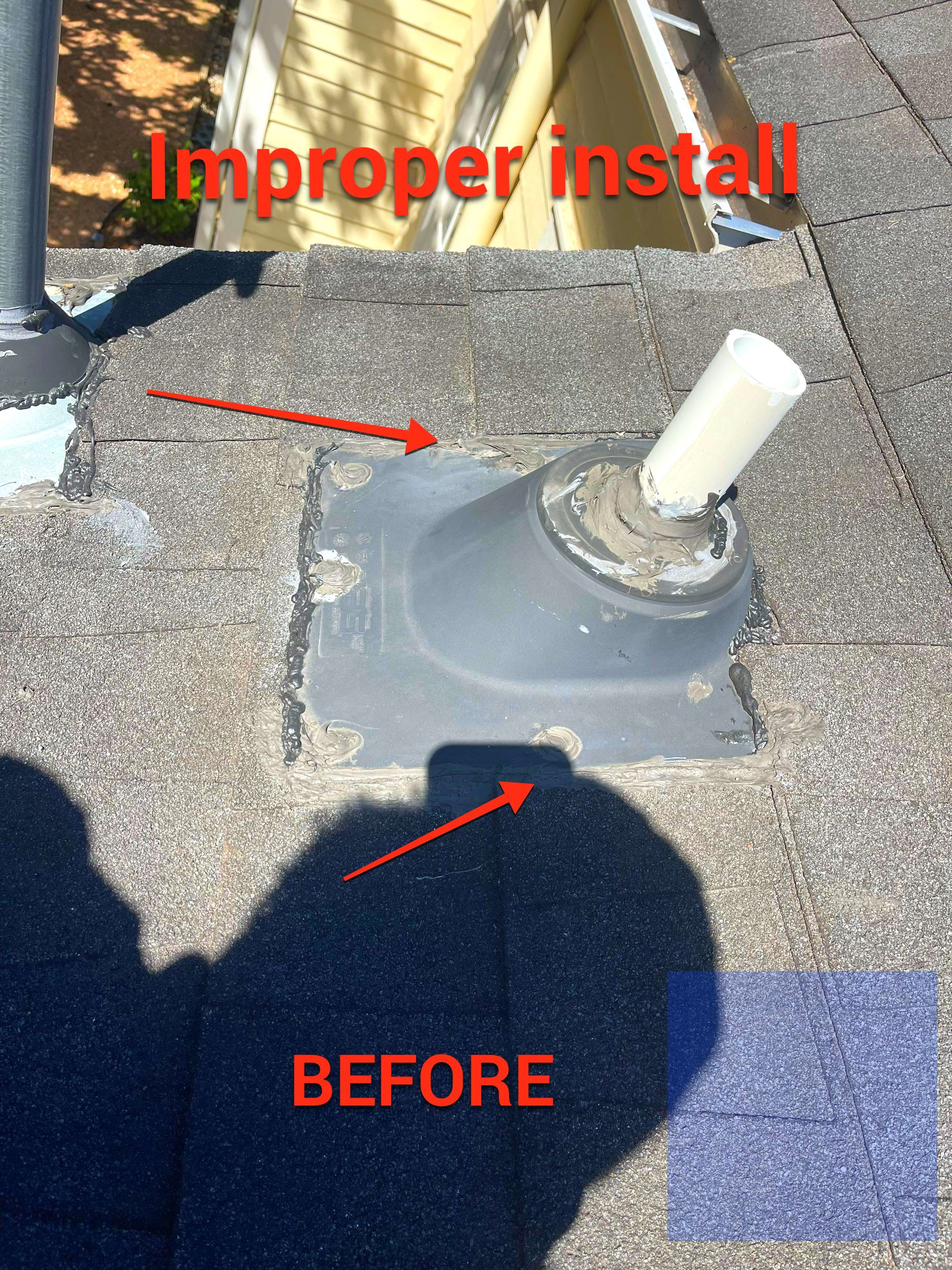 Pipe Jack Leak by Black Coast Roofing