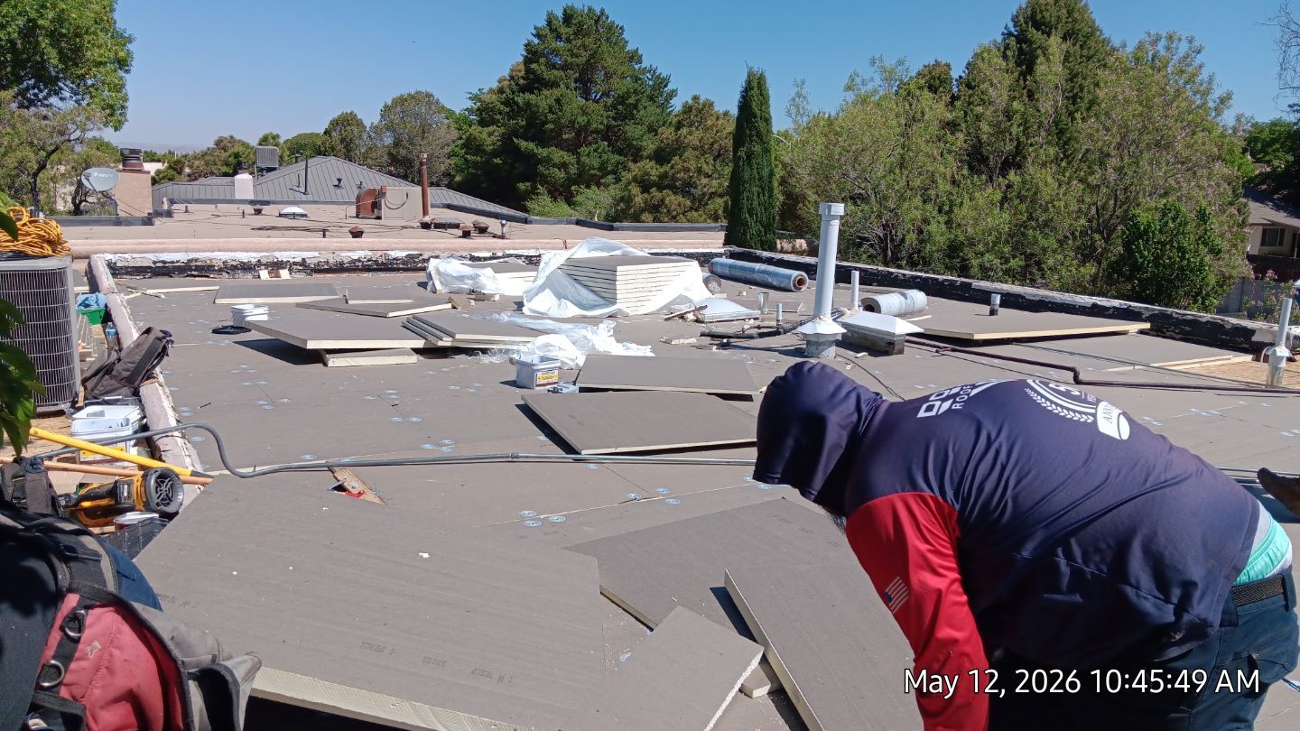 Residential TPO Roof Replacement and Decking Repair in Albuquerque by Doyle Roof Masters Inc