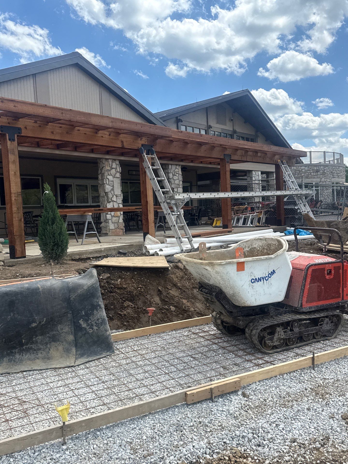 Custom Timber Pergola and Polycarbonate Roof Installation in Canonsburg by Cousins Roofing Siding & Decks