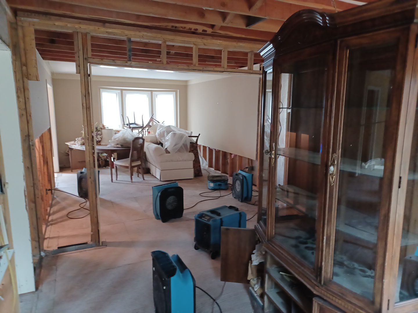 Project in Plymouth by EzDry Water Mitigation & Property Restoration