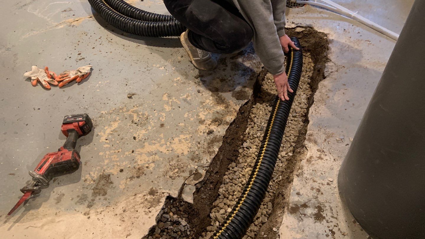 Custom Dual Sump System for Maggie by Waterproofing Northeast