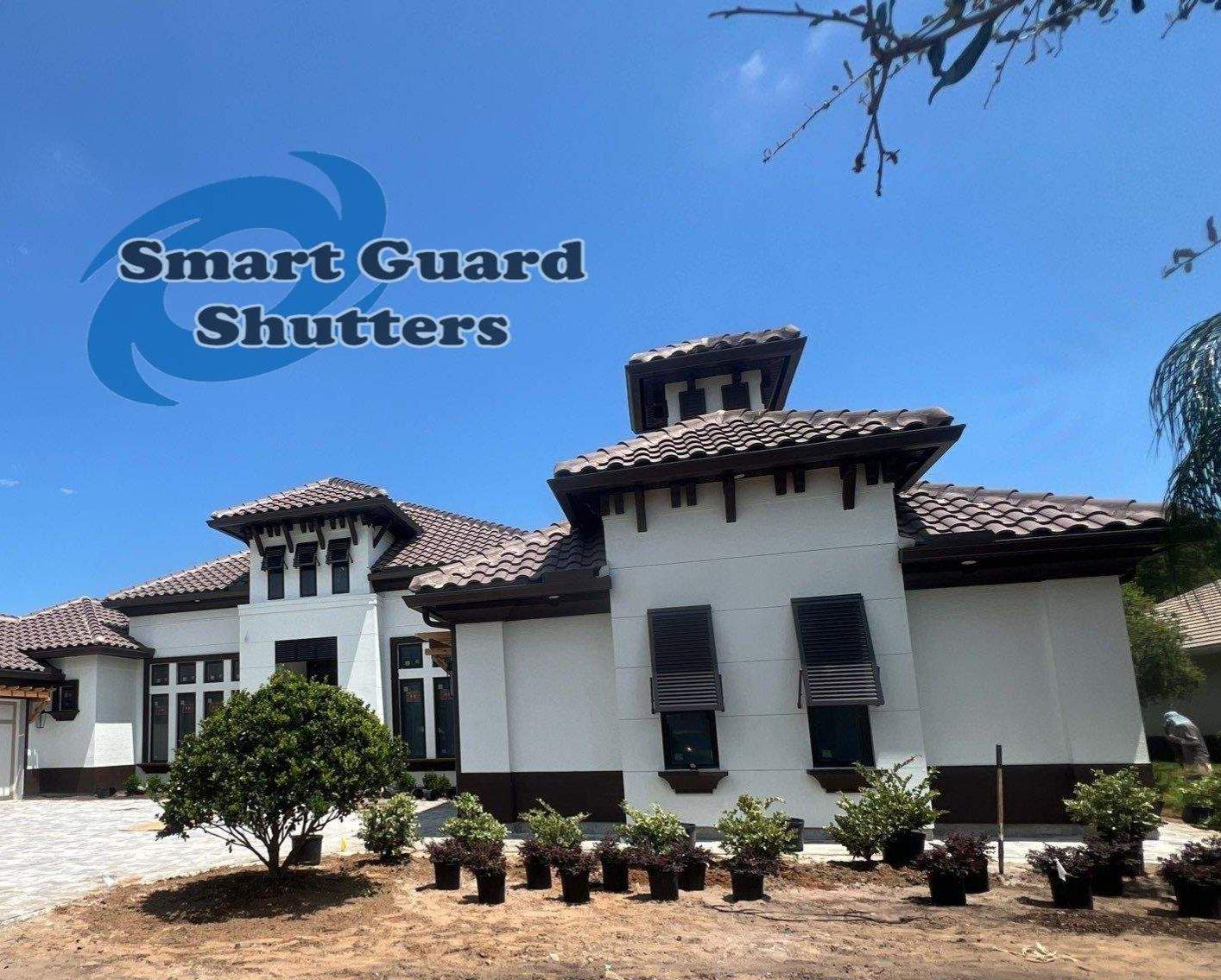 Decorative Bahamas in Grey Brown by Smart Guard Shutters