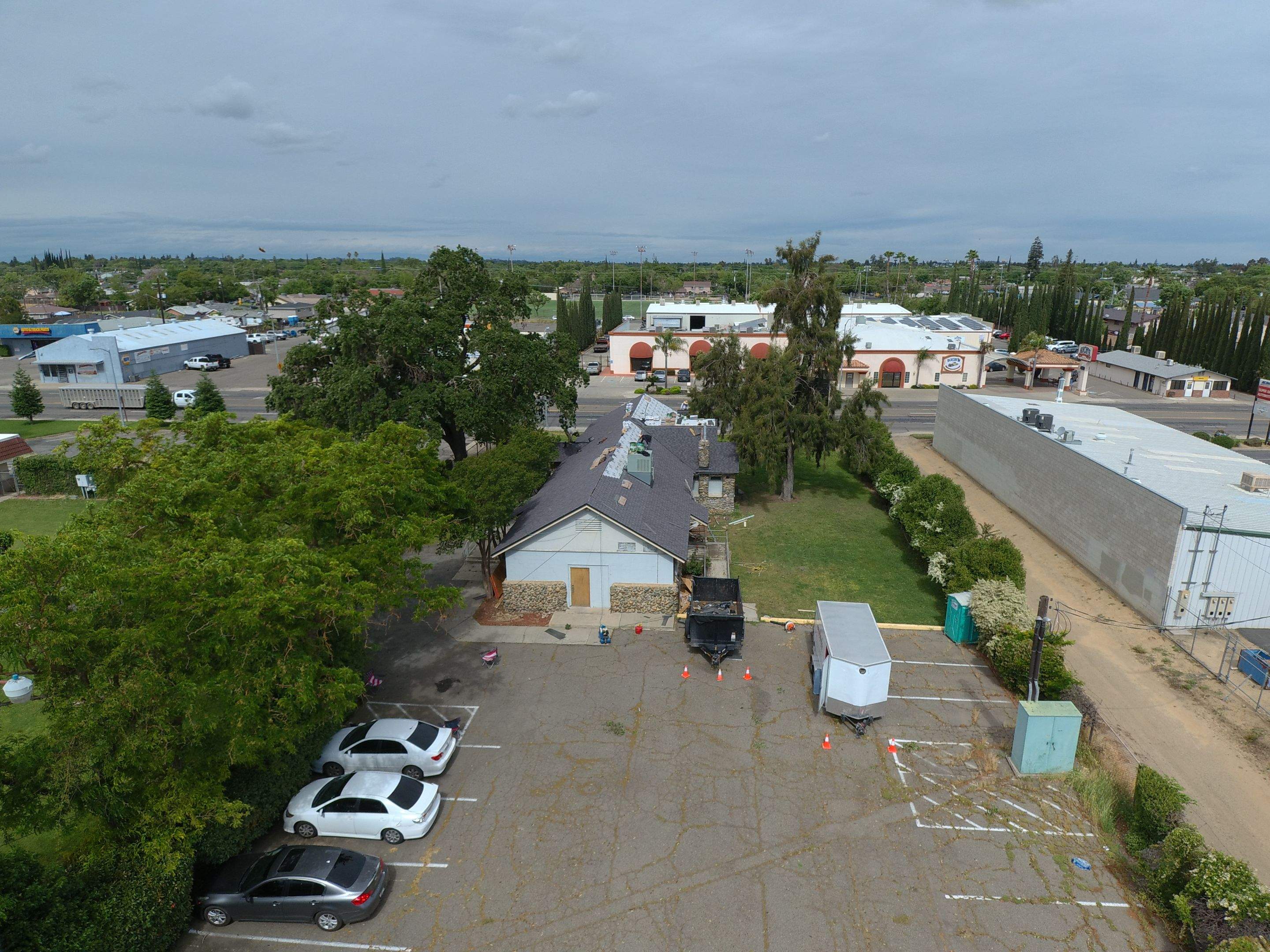Certainteed Landmark Solaris shingle job at Merced Fairgrounds by Straight Edge Roofing Inc
