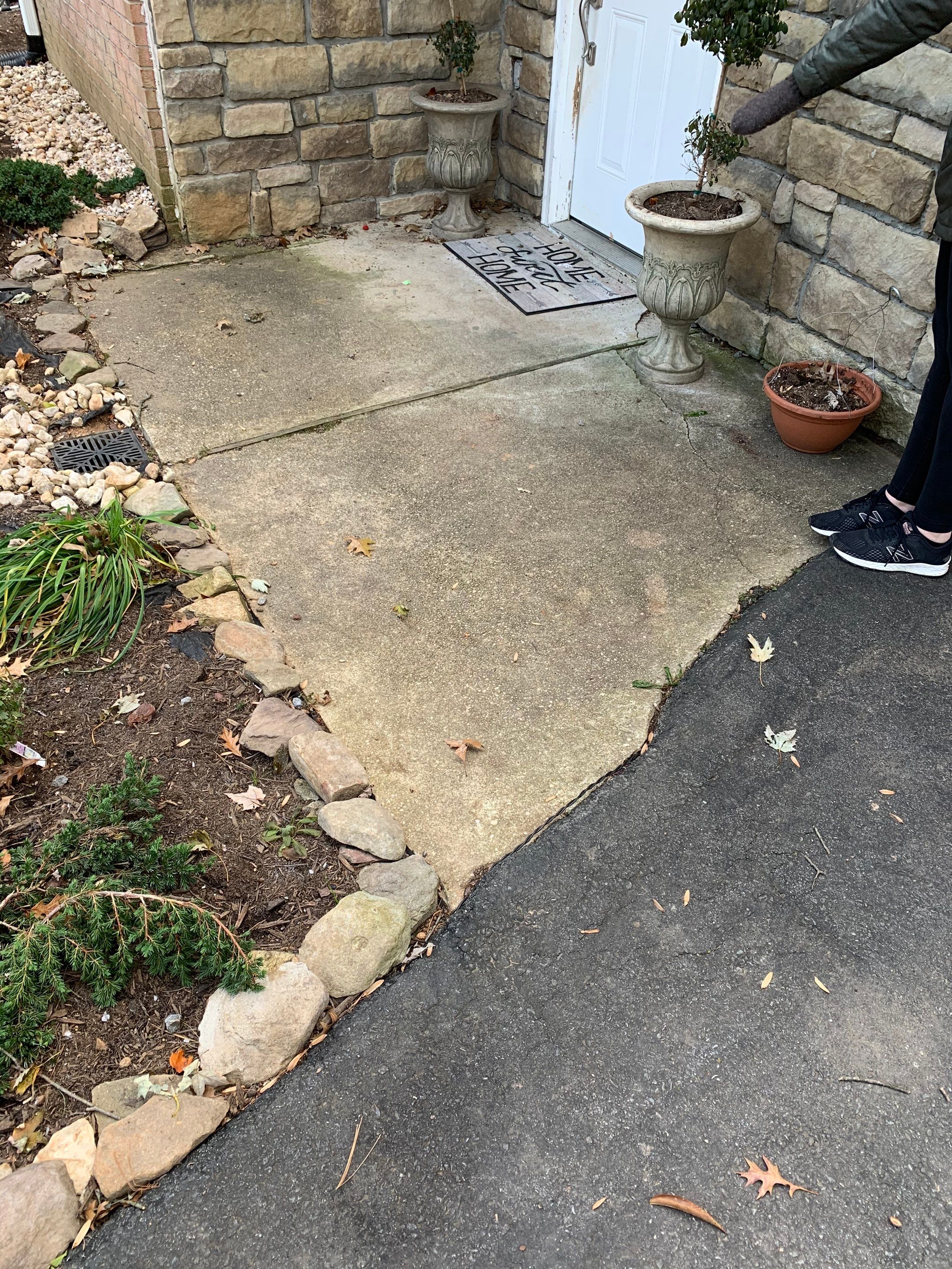 Front Walkway Remodel using Techo-Bloc Pavers by The Smet Companies, LLC