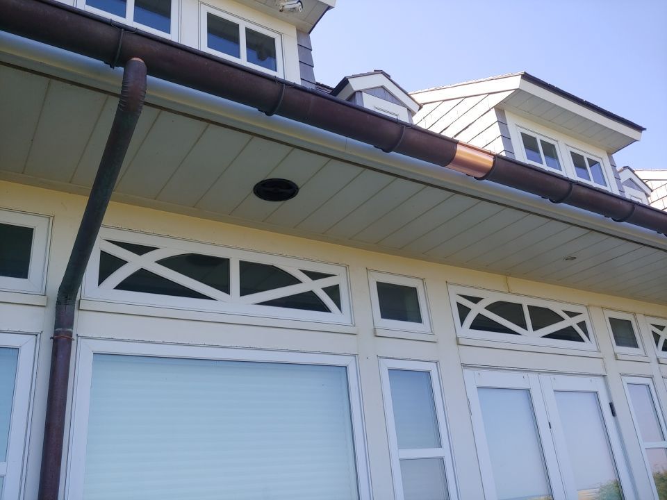 Orleans, Ma Gutter Installation using 6" Half Round Copper Gutter by Gutter Pro Enterprises