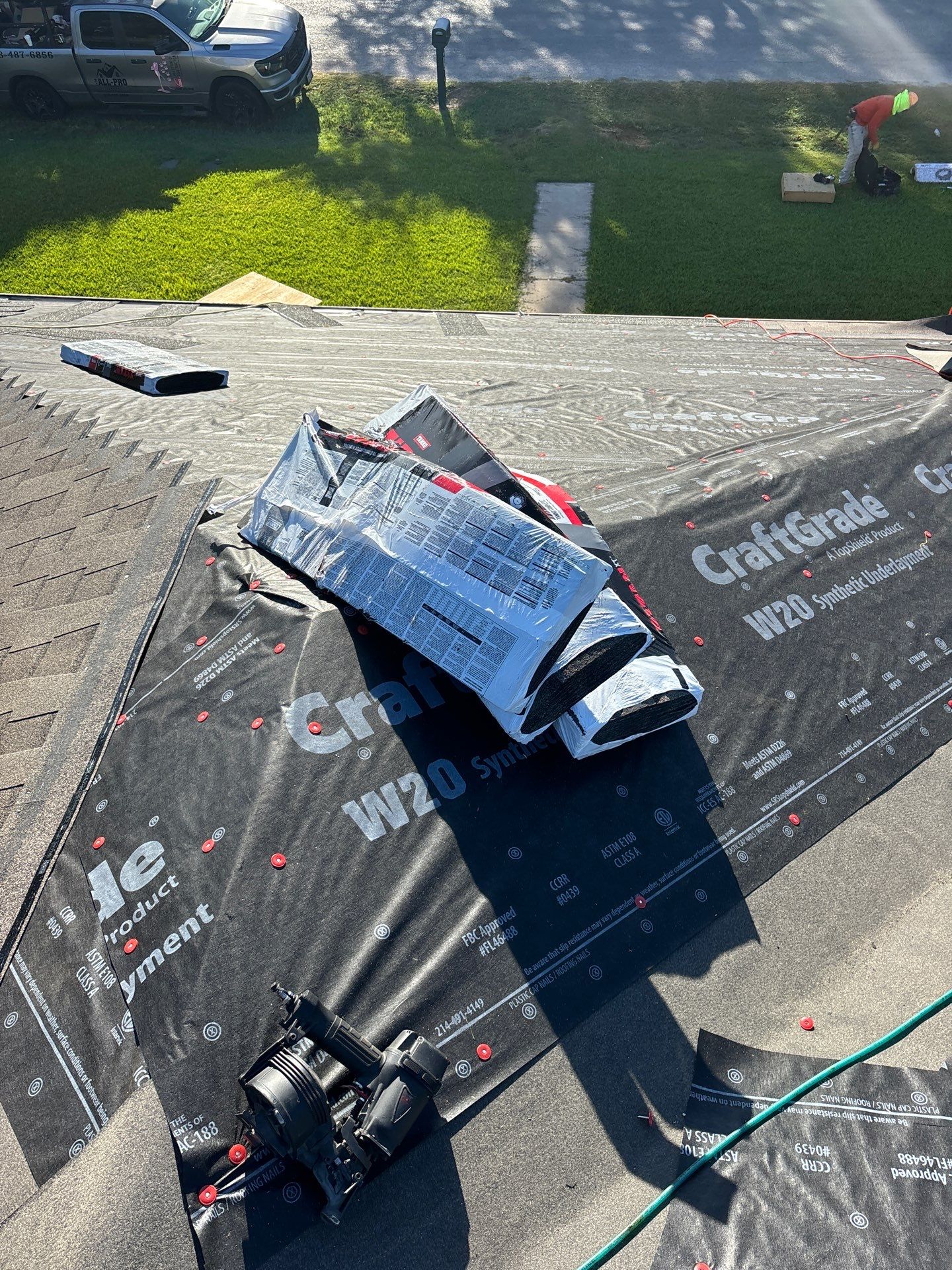 Residential Roofing Installation using Owen's Corning Duration (Lifetime) Shingles by Roof Repair Company
