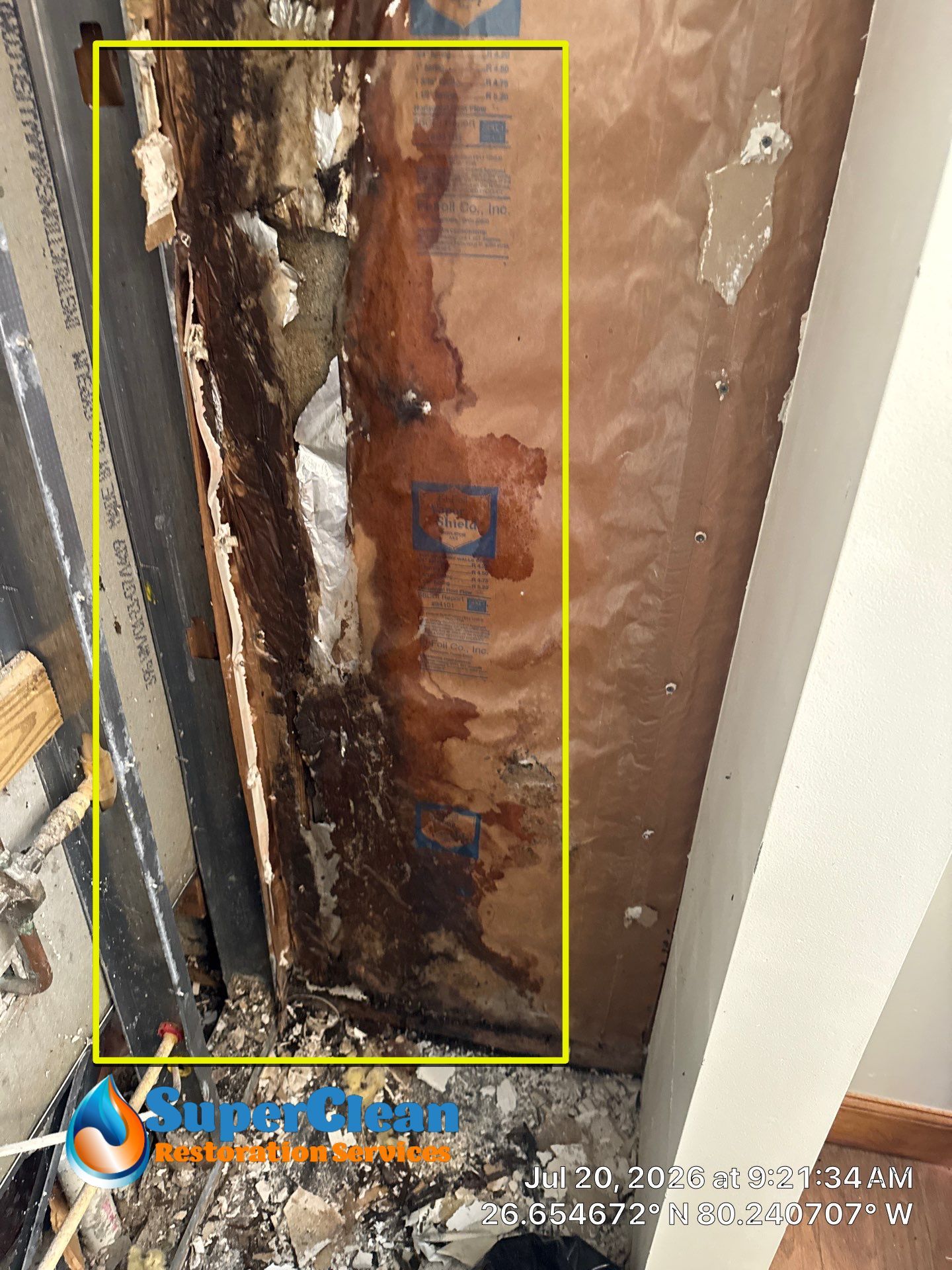 Professional Mold Remediation and Interior Water Damage Restoration in Wellington by SuperClean