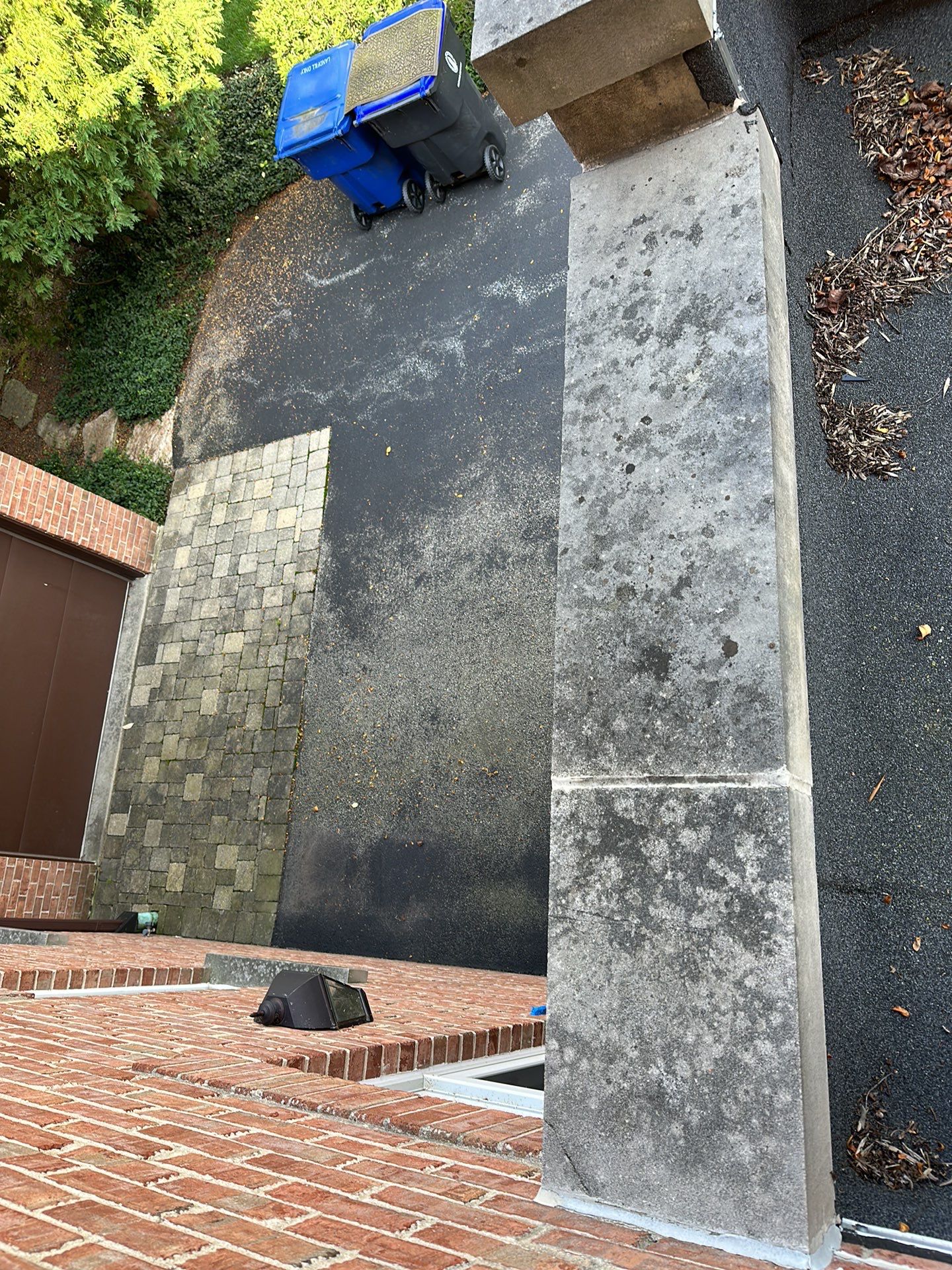 natural stone using Algaecide, soft wash soap by Northern Power Washing LLC.