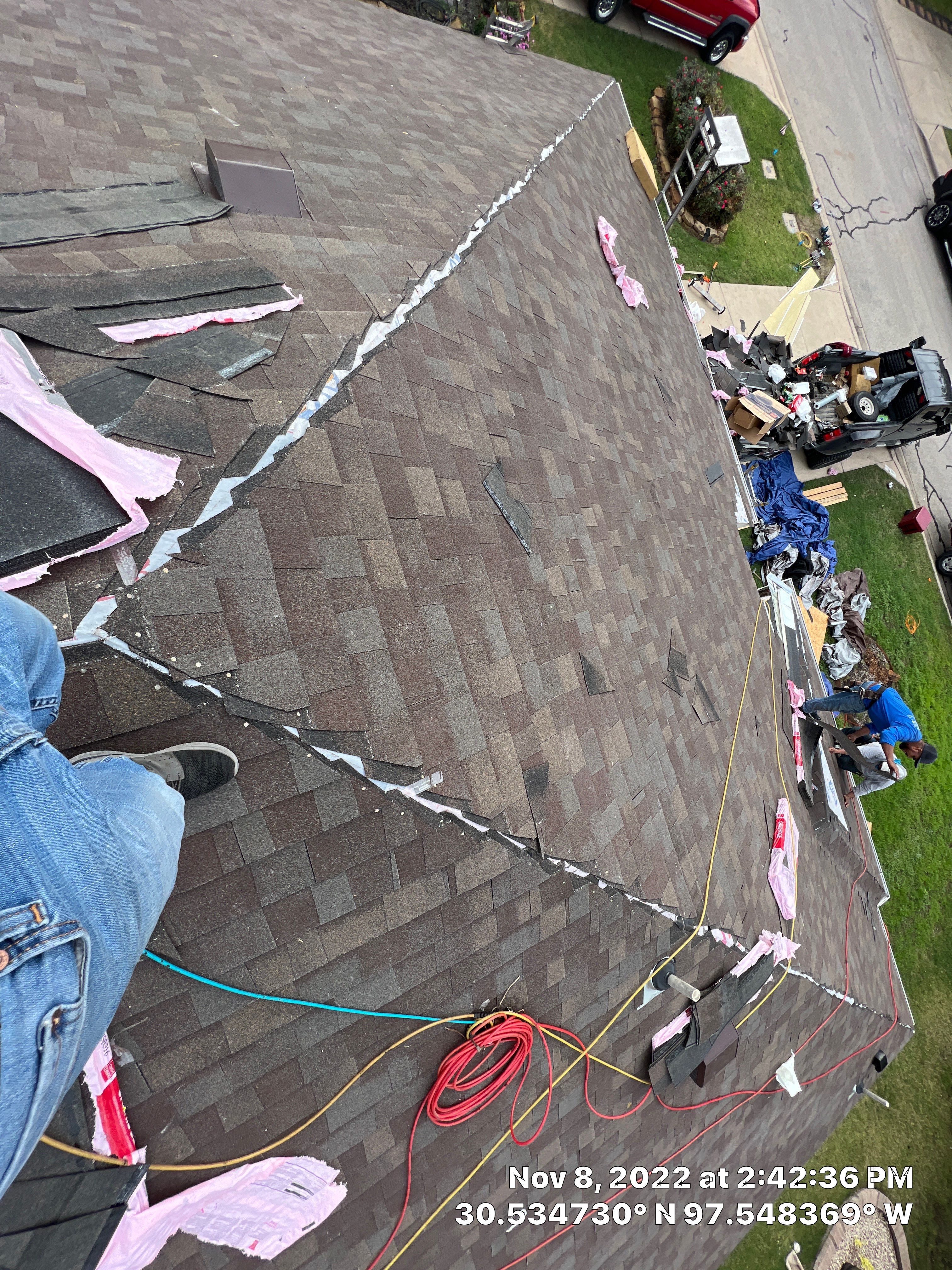 Residential Roof Replacement and Decking Installation in Hutto by Caliber Restoration LLC