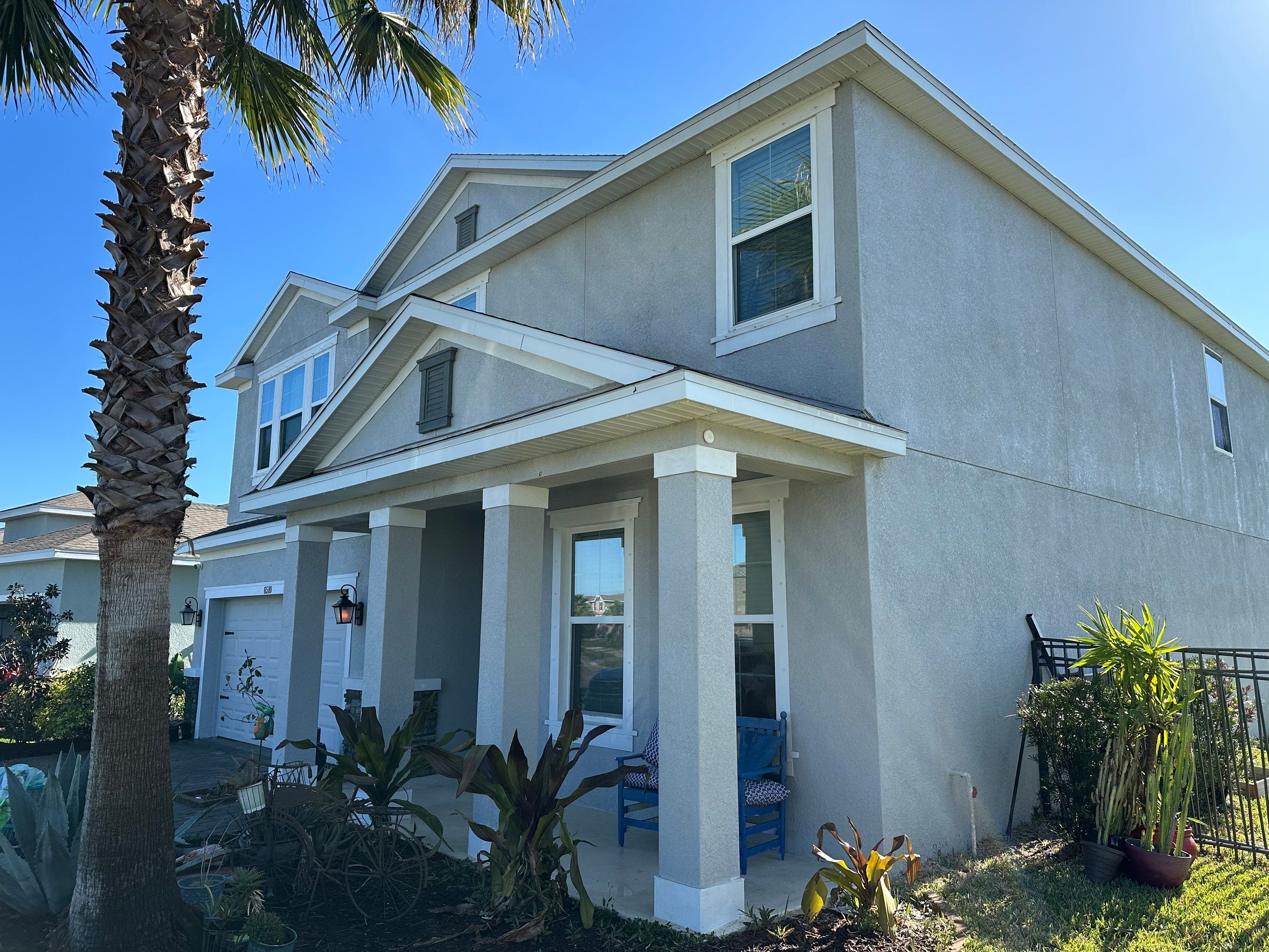 2-Story House Wash & Paver Driveway Cleaning in Trevesta Community, Palmetto, FL | Sunshine AquaWash by Sunshine AquaWash