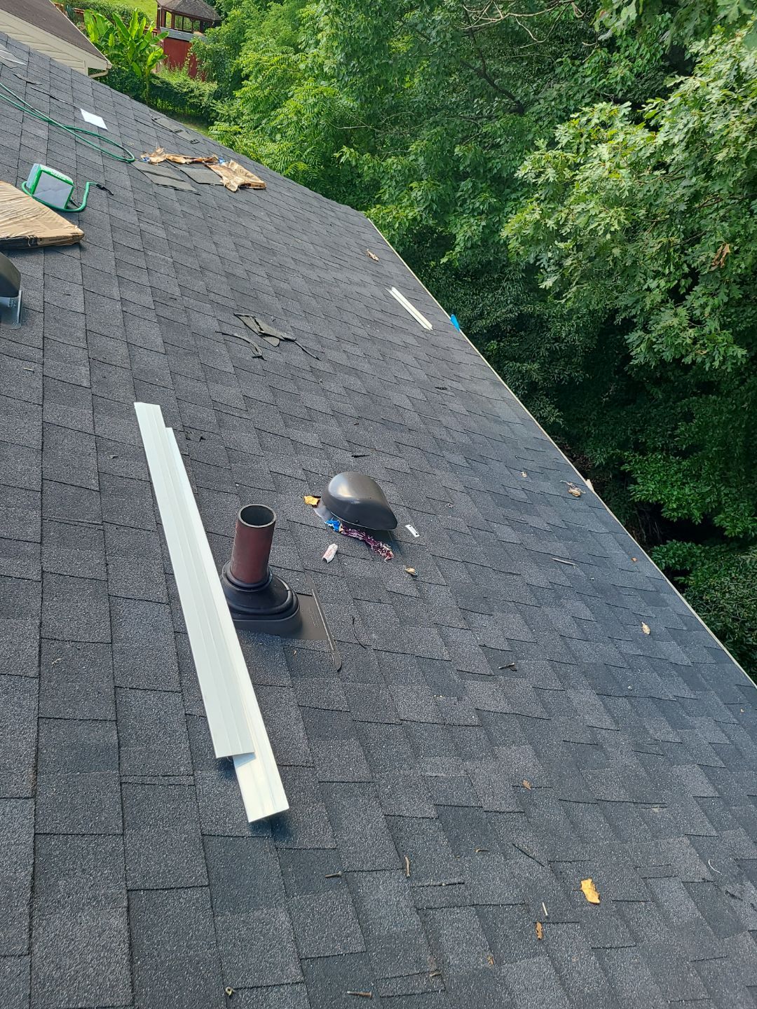 Burke: Residential Roof Installation with CertainTeed Landmark Pro Designer Shingles in Max Def Charcoal Black by RM Banning, Inc.