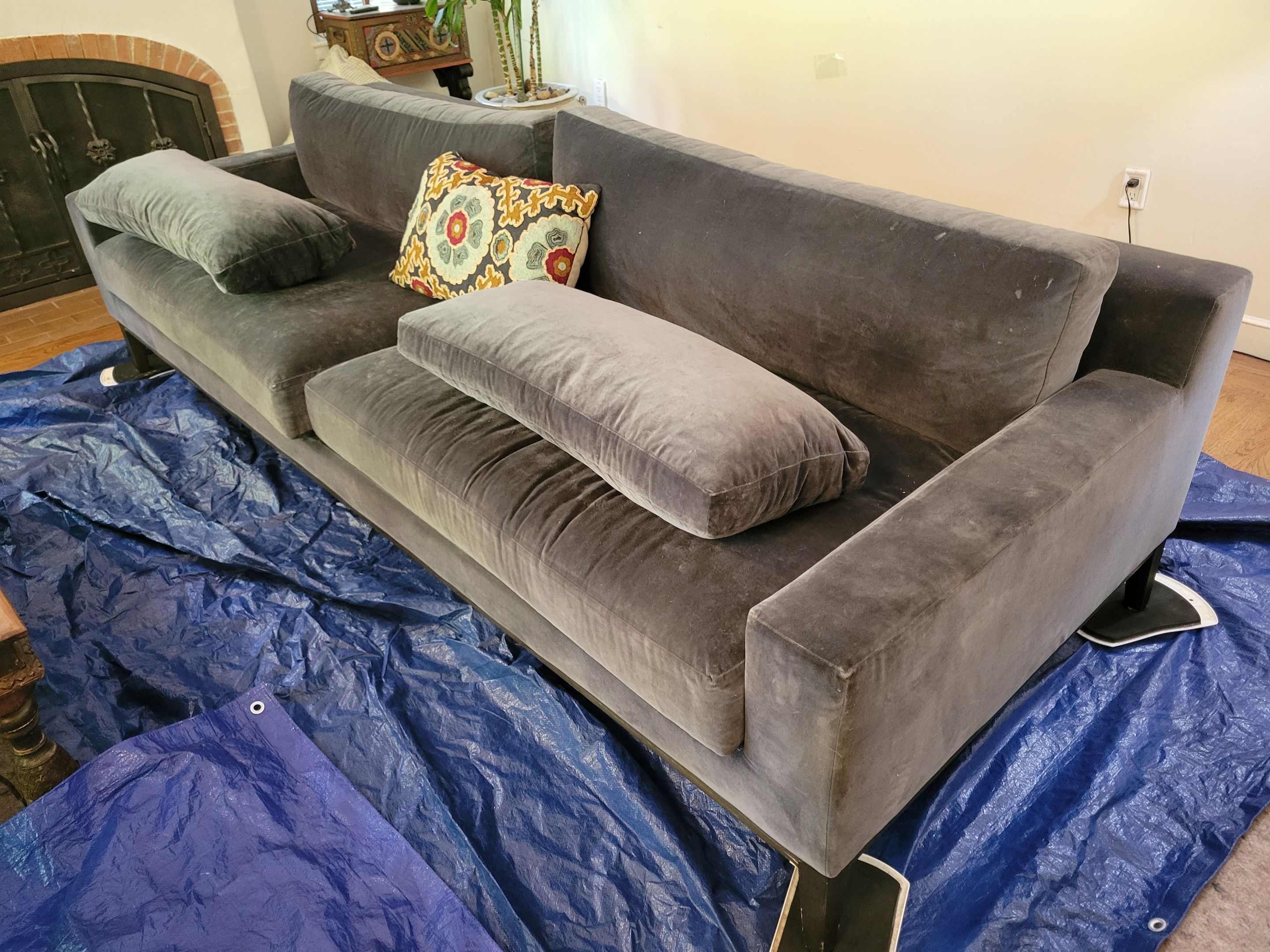 Velvet Sofa and Tall Chair Cleaning by Ardent Carpet Restore LLC
