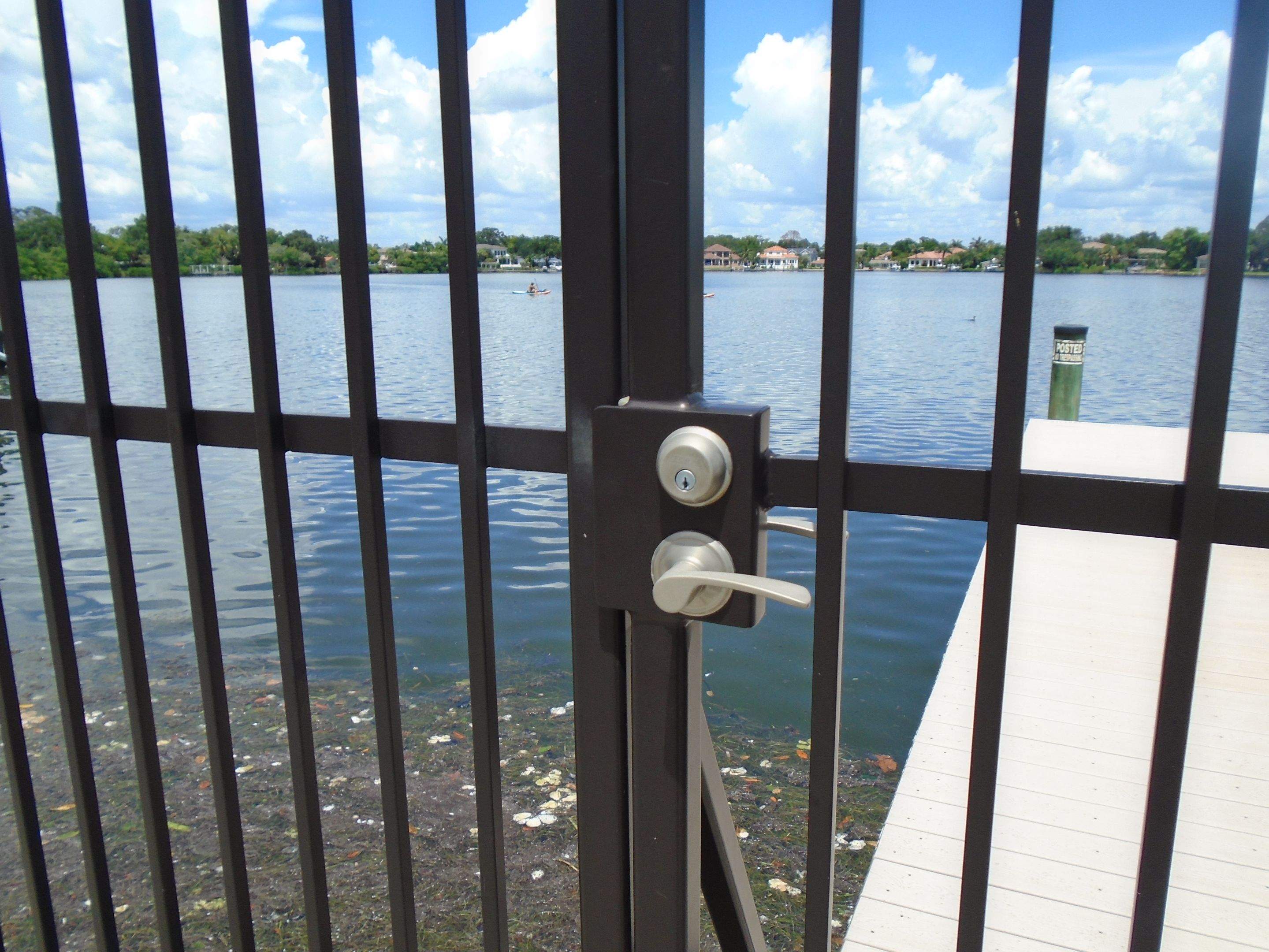 Aluminum Fence Installation using 3 Rail Aluminum Puppy Picket Fence by Asap fence and gates, LLC