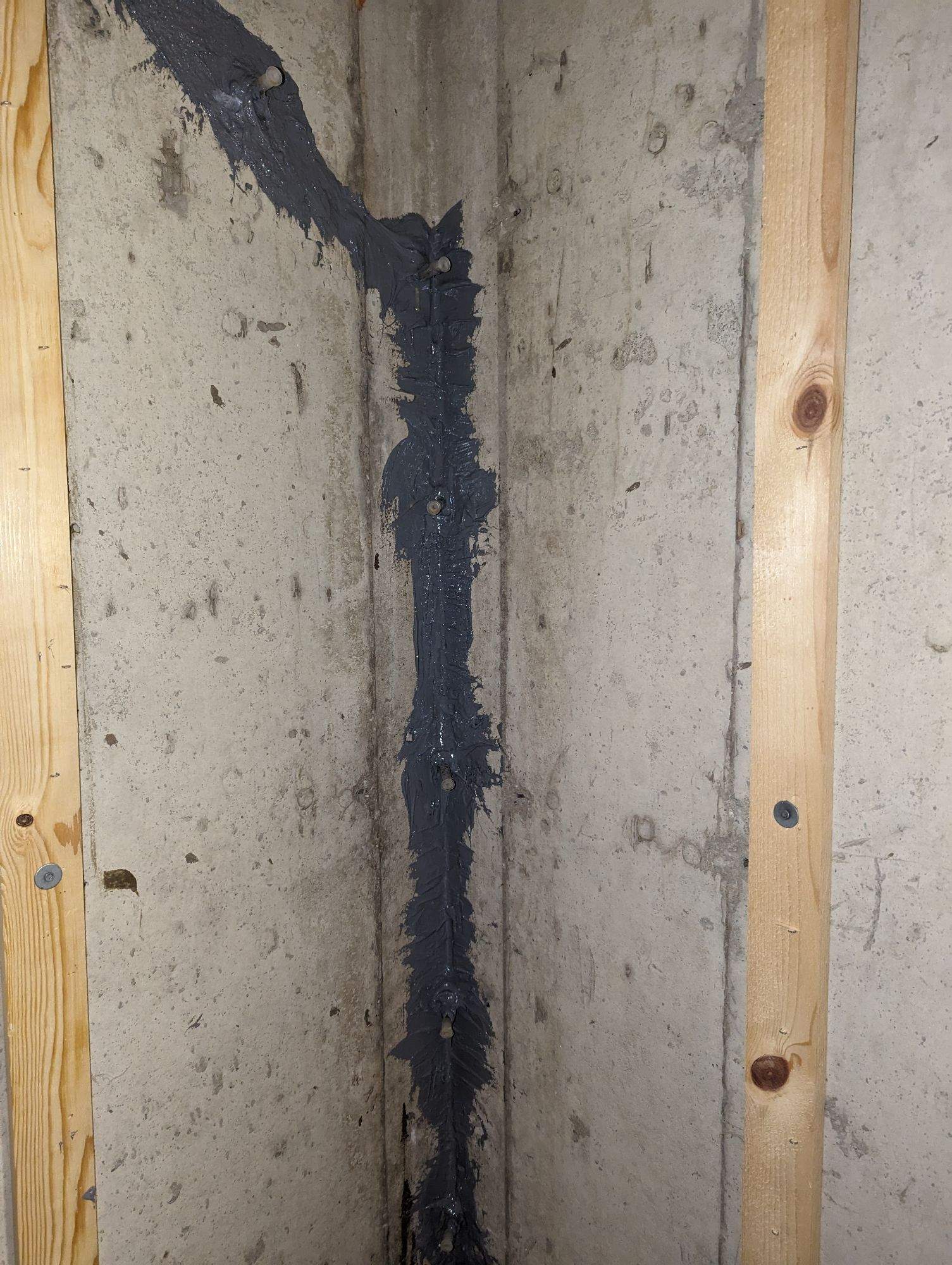 Interior Foundation Crack Repair by Allied Water Services